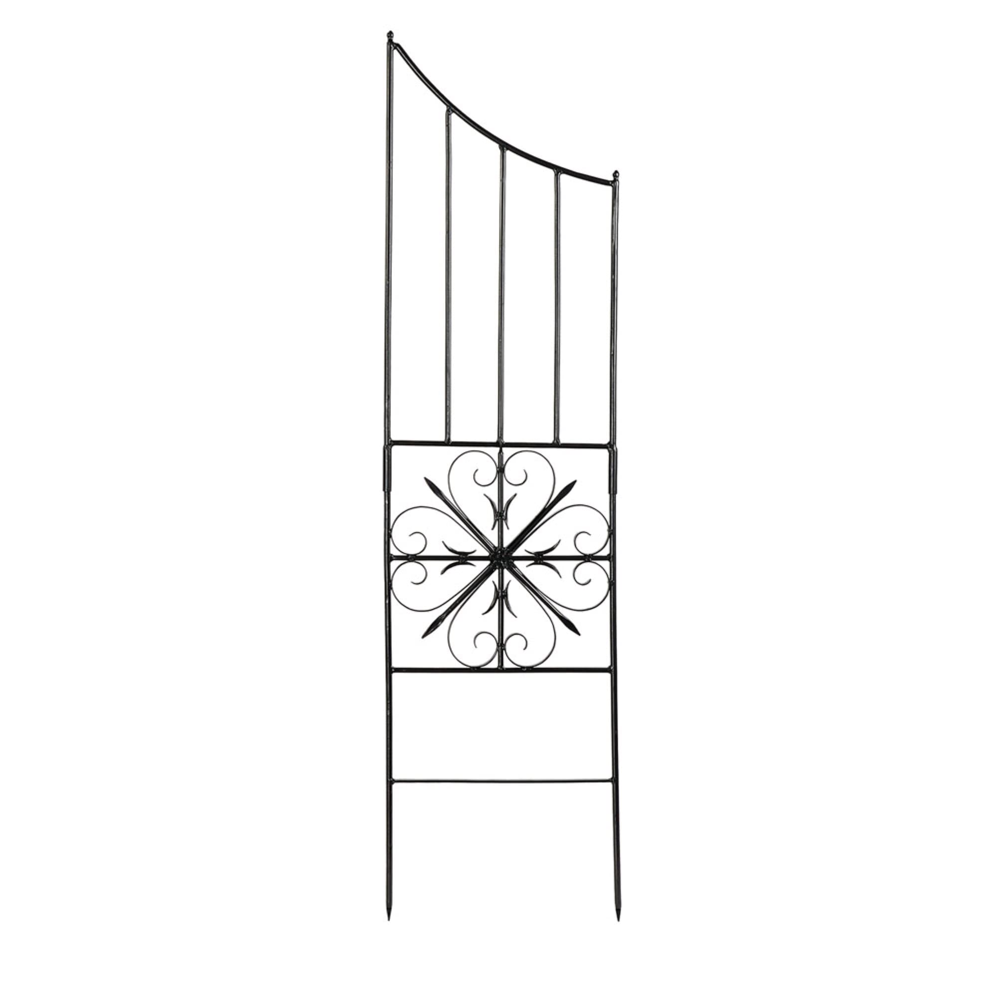 Set of 2 Aldrich Trellis Side Panels for Garden Fence, Outdoor Decor & Plant Support | Rust-Resistant Metal Garden Trellis for Climbing Roses, Vines & Flowers
