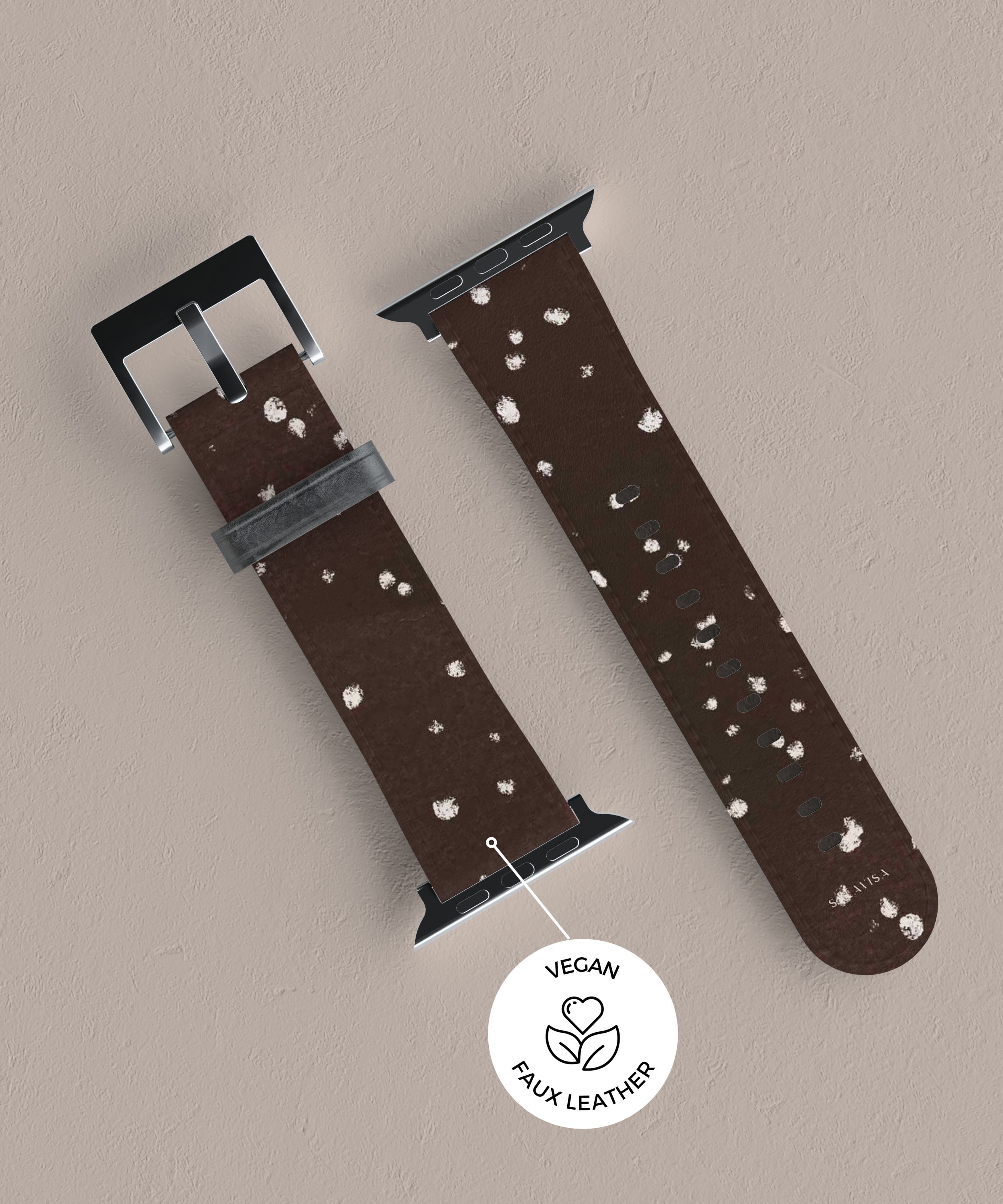 Premium Chocolate Dots Apple Watch Band - Soft Silicone Replacement Strap for Apple Watch Series 9/8/7/6/SE/5/4/3/2/1 - Stylish & Comfortable Accessory for Women & Men - Perfect for Workouts, Running, Gym & Everyday Wear