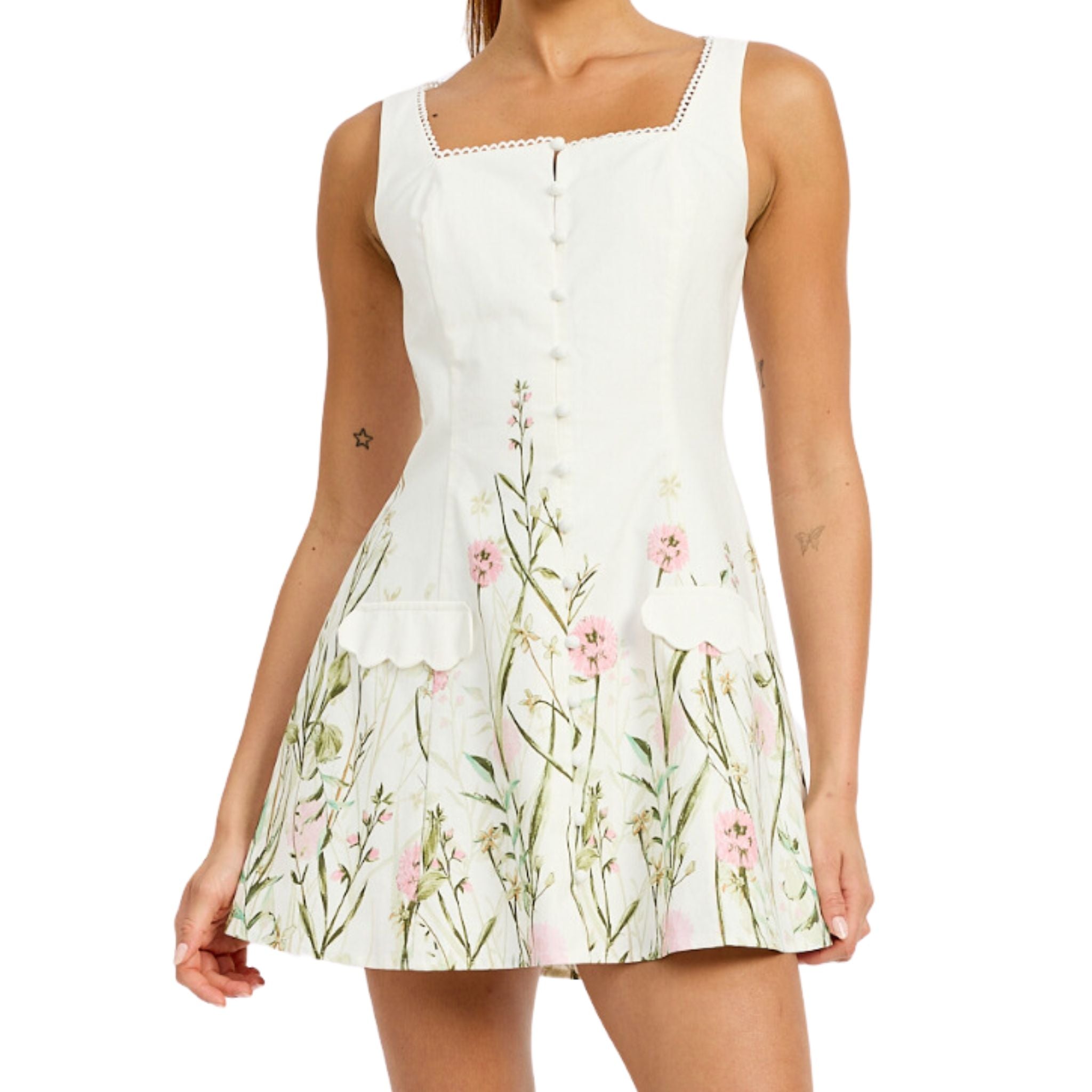 Esmeralda Floral Mini Dress for Women - Elegant Summer Party Cocktail Dress | Perfect for Weddings, Date Nights & Beach Vacations