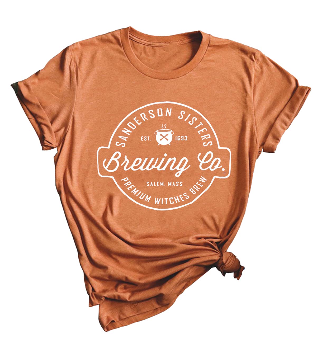 Yimoya Sanderson Sisters Halloween T-Shirt for Women - Cute Fall Graphic Tee with Witch Brewing Design | Perfect for Halloween Costumes, Autumn Outfits & Witch-Themed Parties