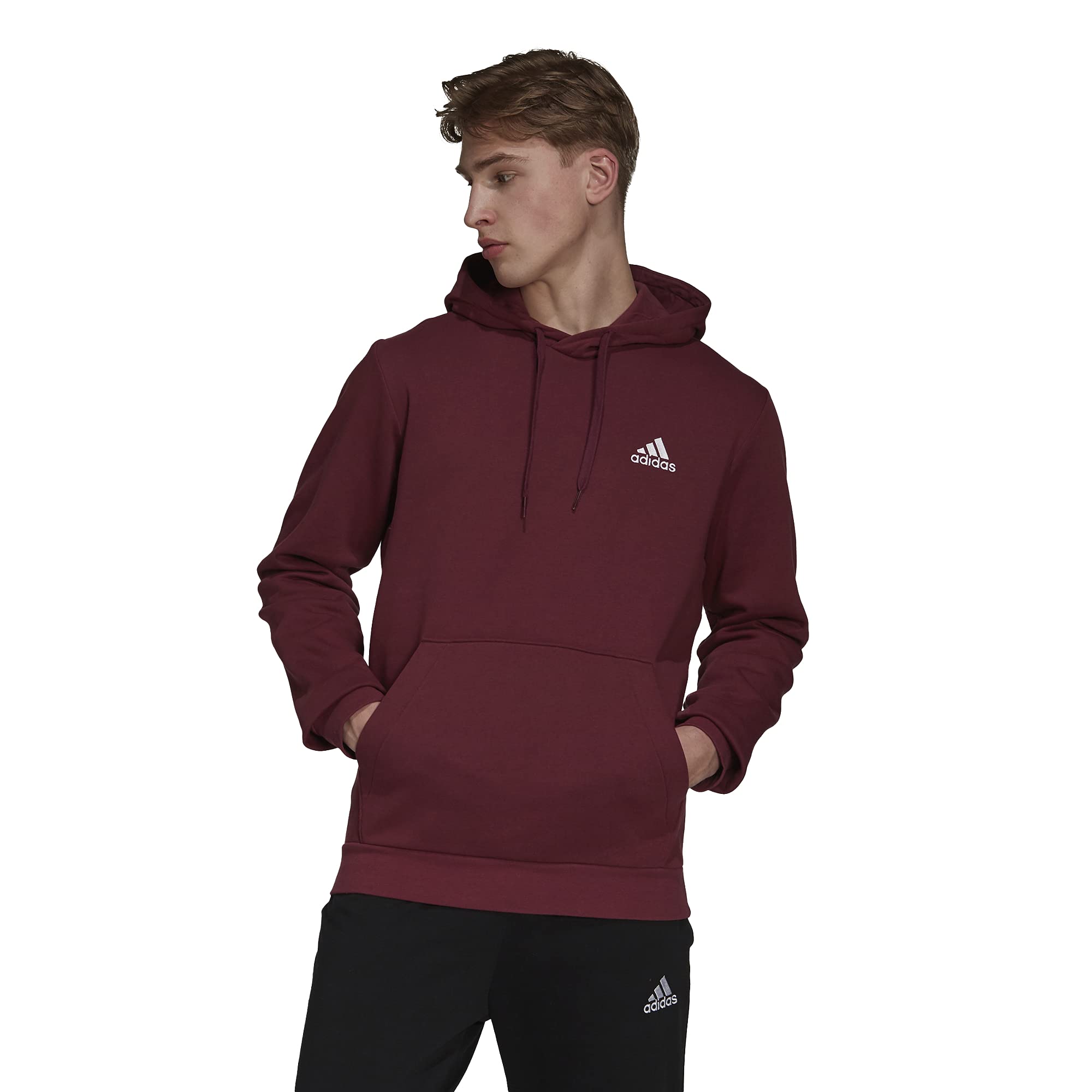 adidas Men's Essentials Fleece Hoodie - Soft Comfortable Pullover Sweatshirt for Casual Wear, Gym & Outdoor Activities