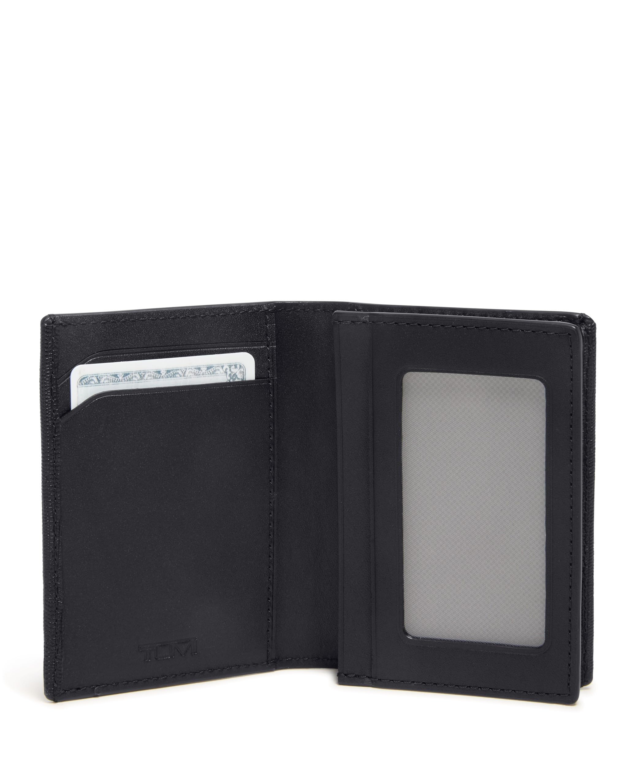 TUMI Nassau Gusseted Card Case - Premium Nappa Leather Wallet for Men & Women with ID Window - Slim RFID Blocking Credit Card Holder for Travel, Business & Everyday Use