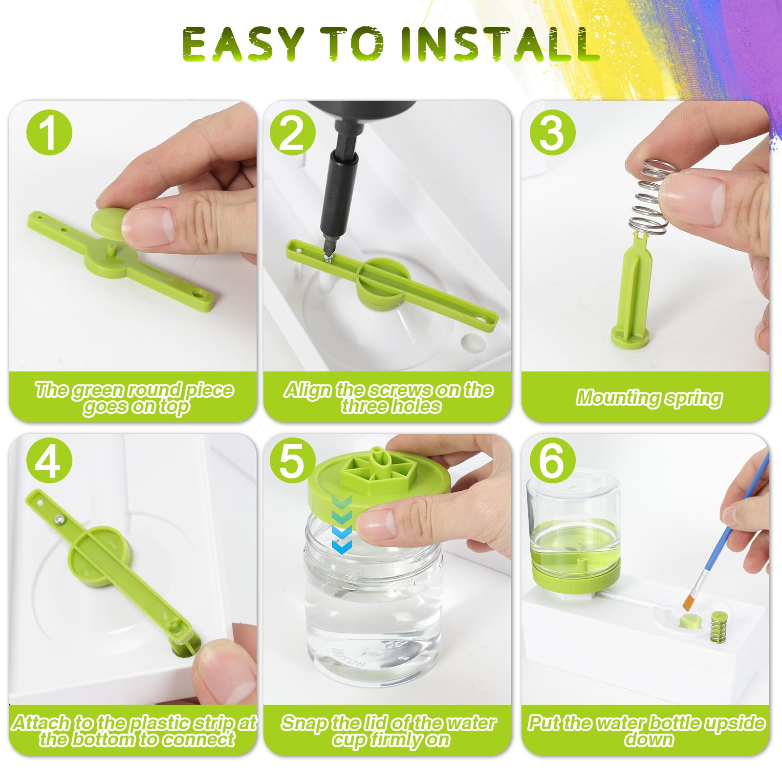 Premium Paint Brush Cleaner Tool with Rinse Cup & Water Dispenser - Ideal for Artists, Watercolor Enthusiasts & DIY Painting Projects | Includes Free Pen Holder & Paint Tray | Perfect for Studio, Classroom & Home Art Stations