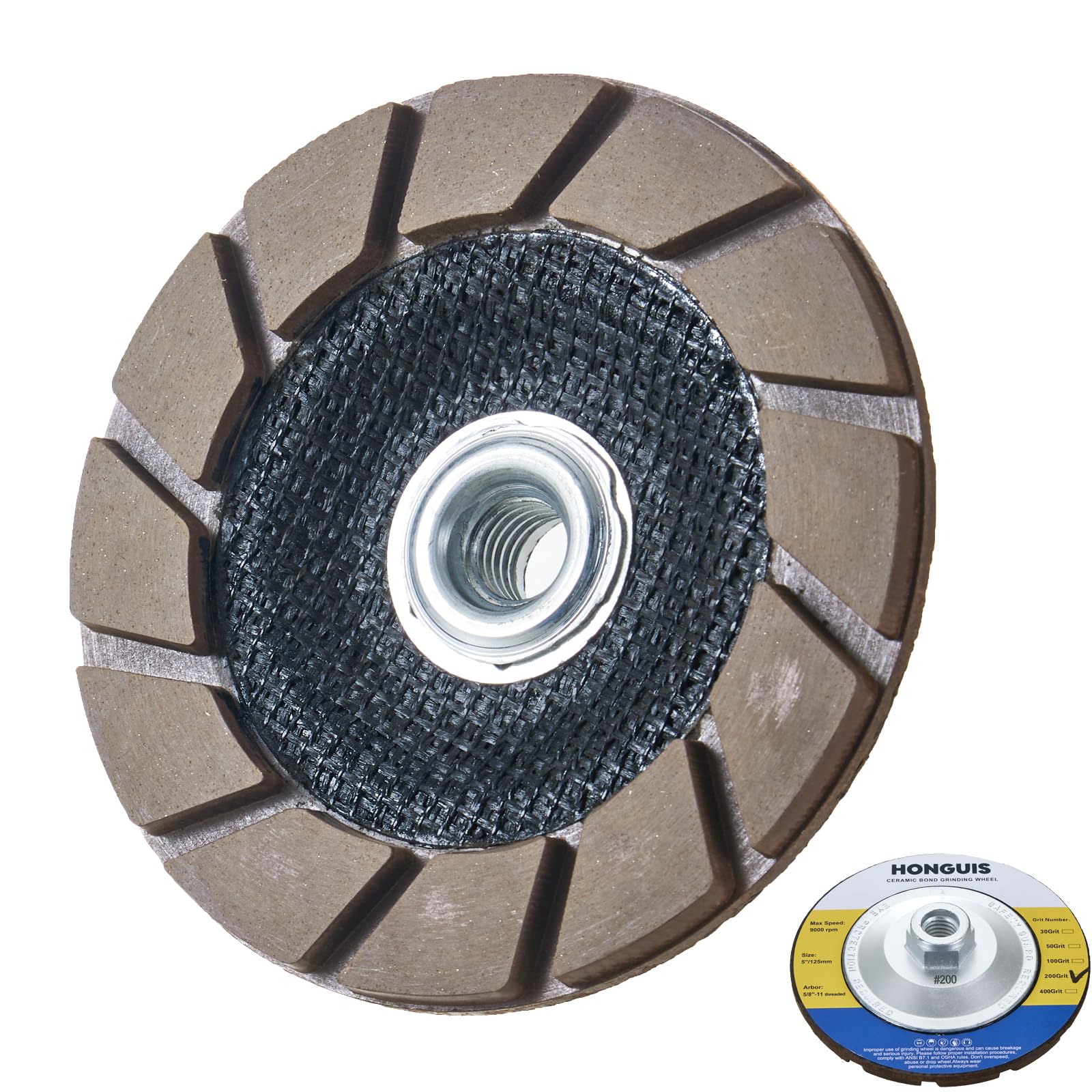 5 Inch Ceramic Bond Edge Cup Grinding Wheel with 5/8