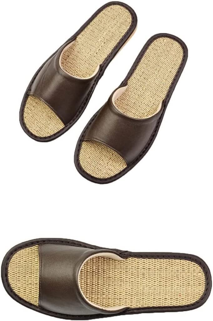 Soft Leather Slippers for Men & Women - Comfortable Indoor House Shoes with Non-Slip Sole - Cozy Couple Slippers in Red (Size 35-36) - Perfect for Home, Spa & Relaxation