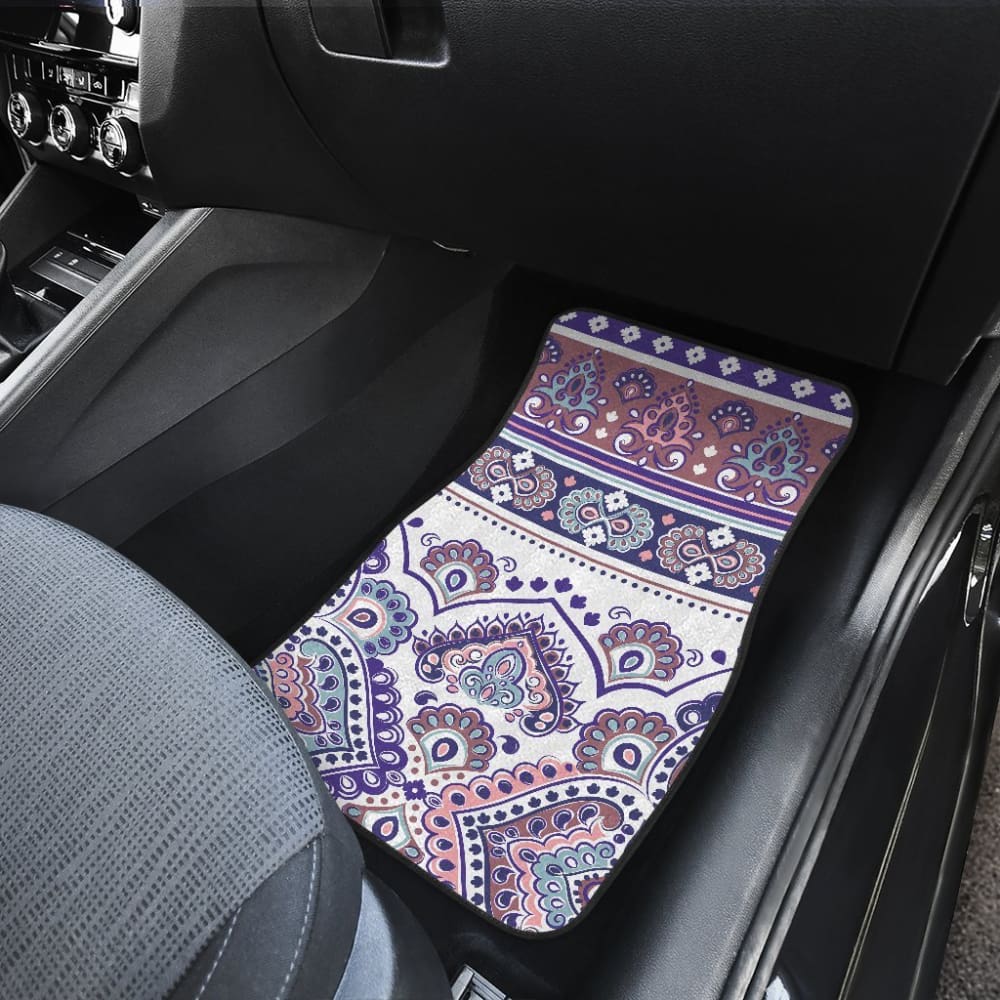 Boho Persian Car Floor Mats - Non-Slip, Waterproof, Custom Fit for Cars, SUVs & Trucks - Perfect for Road Trips & Daily Commutes