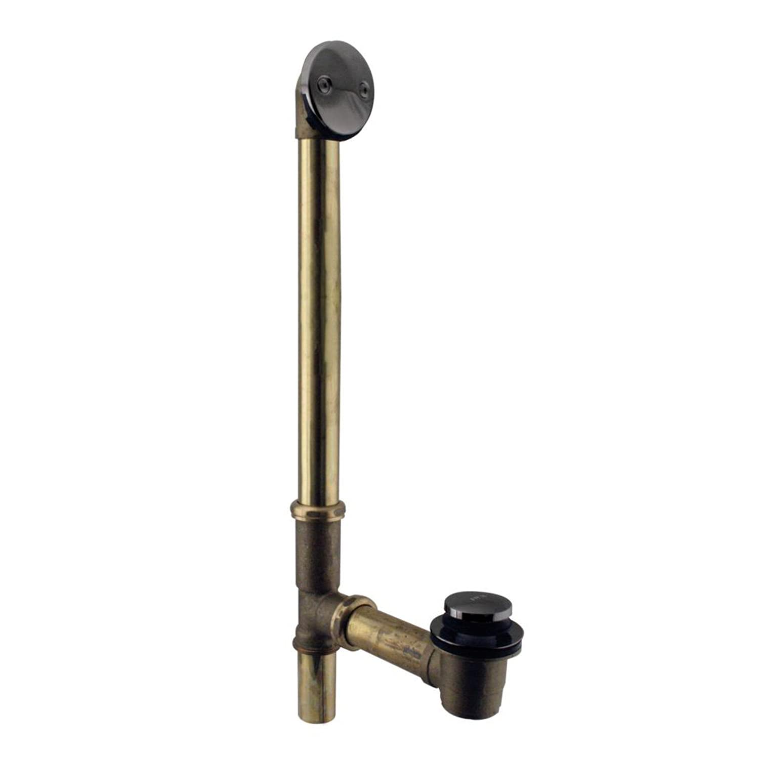 Westbrass D326-20G-12 Tip Toe Bath Waste Drain - 22 Inch Make-Up, 20 Gauge Tubing in Oil Rubbed Bronze Finish for Bathtub and Shower Drainage