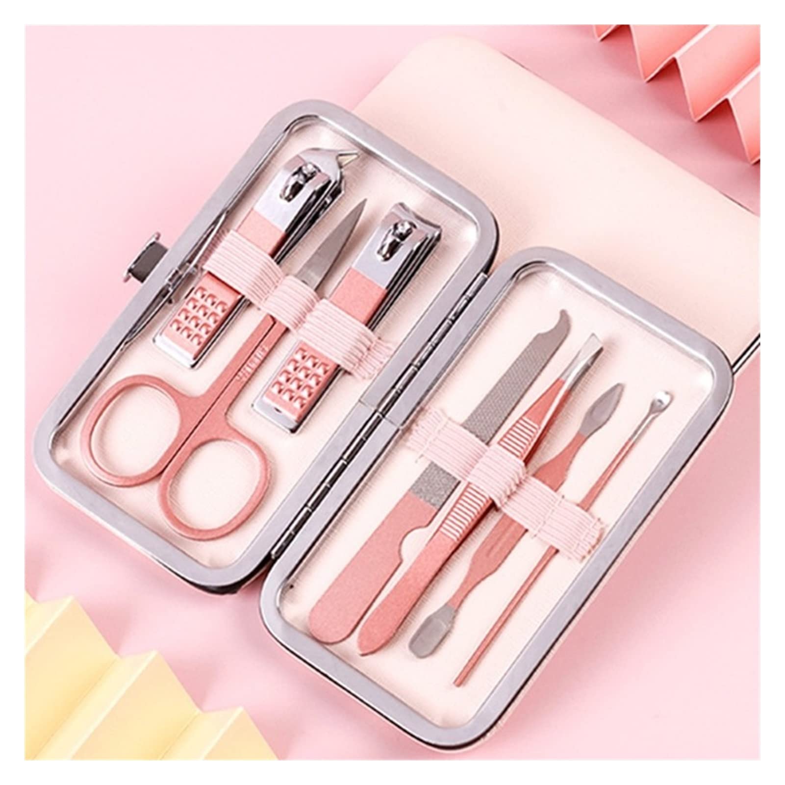 Professional 4-Piece Pink Nail Care Kit - Stainless Steel Scissors, Nail Clippers, Dead Skin Pliers & Pedicure Knife for Manicure & Pedicure | Perfect for Home Salon, Travel & Professional Use