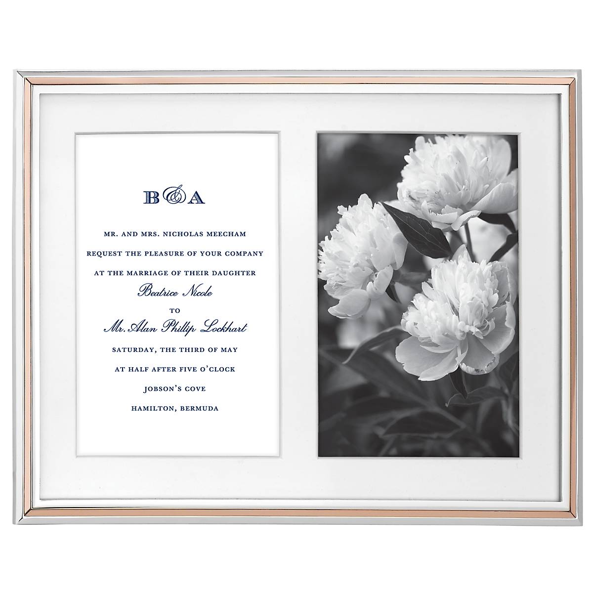Rosy Glow Double 5x7 Picture Frame - Elegant Home Decor for Photos, Wall Display, and Gift Giving - Perfect for Weddings, Anniversaries, and Family Memories