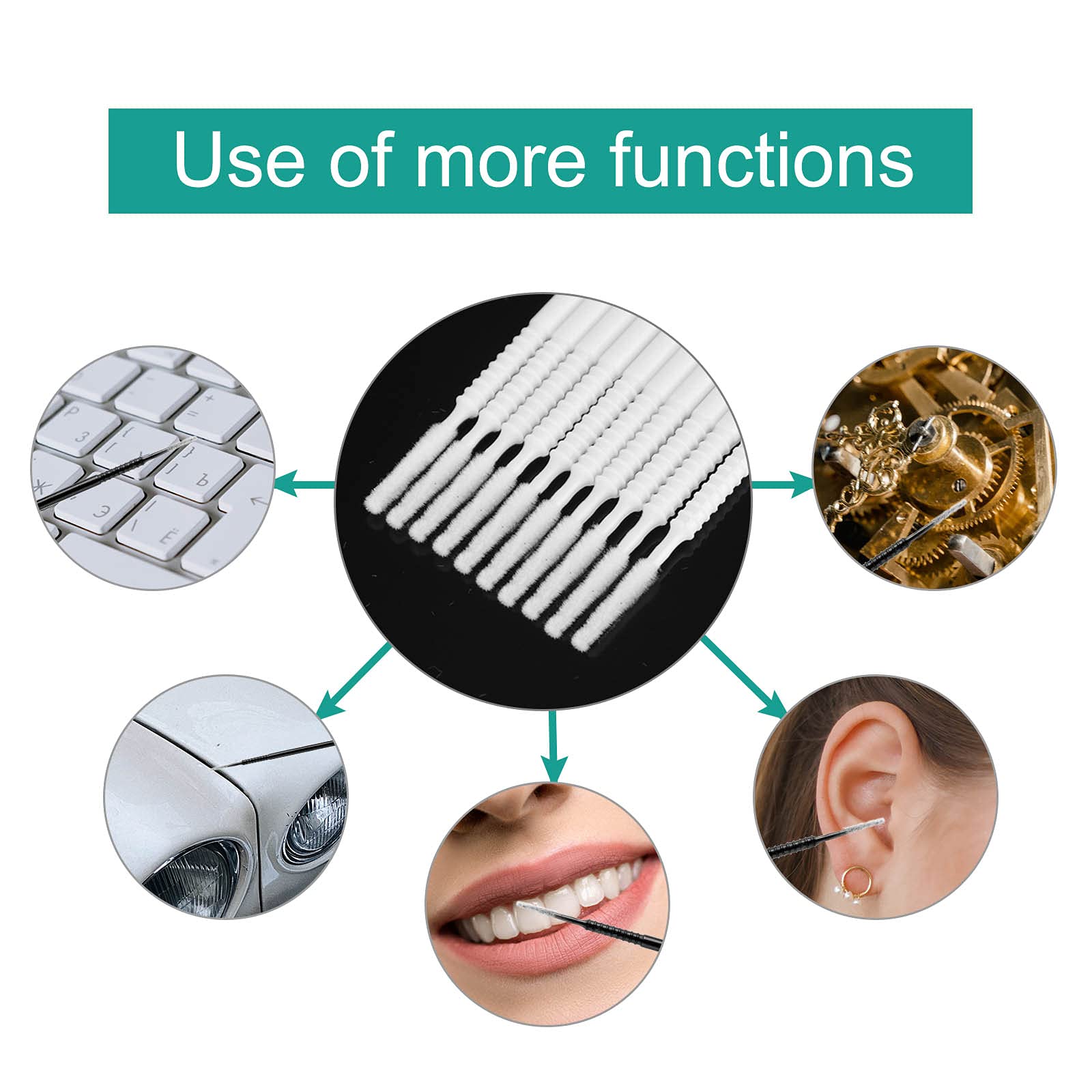 200 Pieces Disposable Micro Brush Applicators - Eyelash Extension Removal Tools, Mini Cotton Swab Brushes for Makeup, Nail Art & Personal Care (White) - Perfect for Eyelash Extensions, Makeup Touch-ups & Precision Cleaning