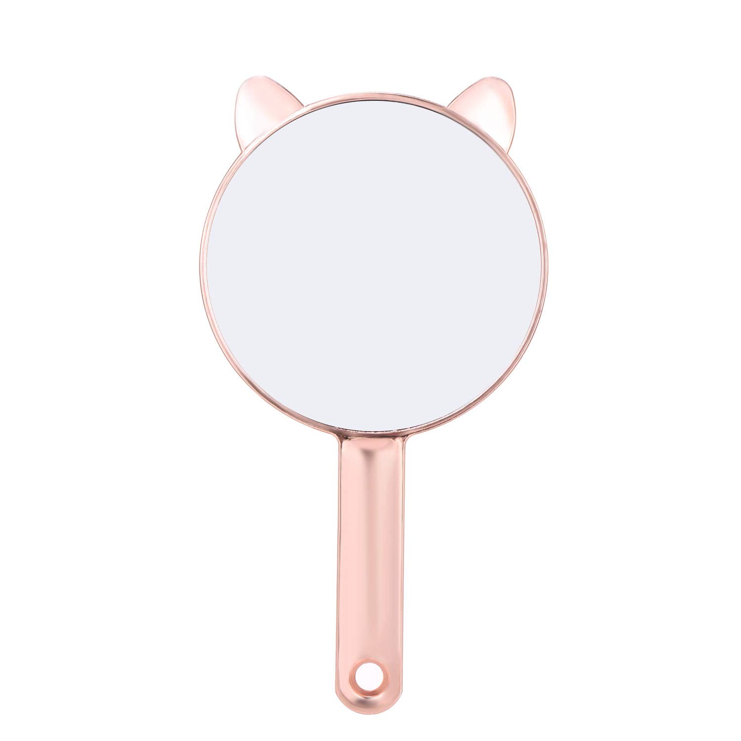 Rose Gold Round Makeup Mirror - Portable Travel Cosmetic Mirror with Stand for Vanity, Bathroom & On-the-Go Touch Ups