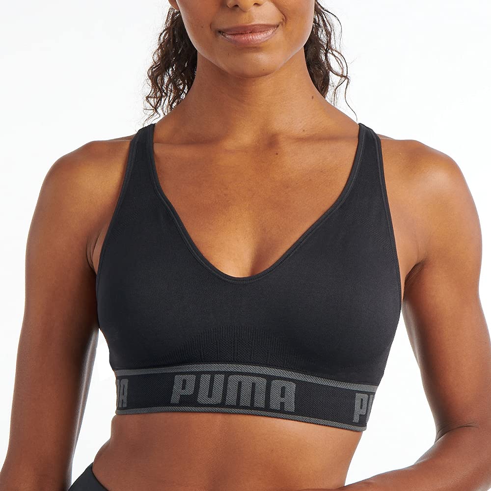 PUMA Women's Seamless Sports Bra - High Support Workout Top for Running, Yoga & Gym - Breathable Comfort Fitness Wear for Active Lifestyles