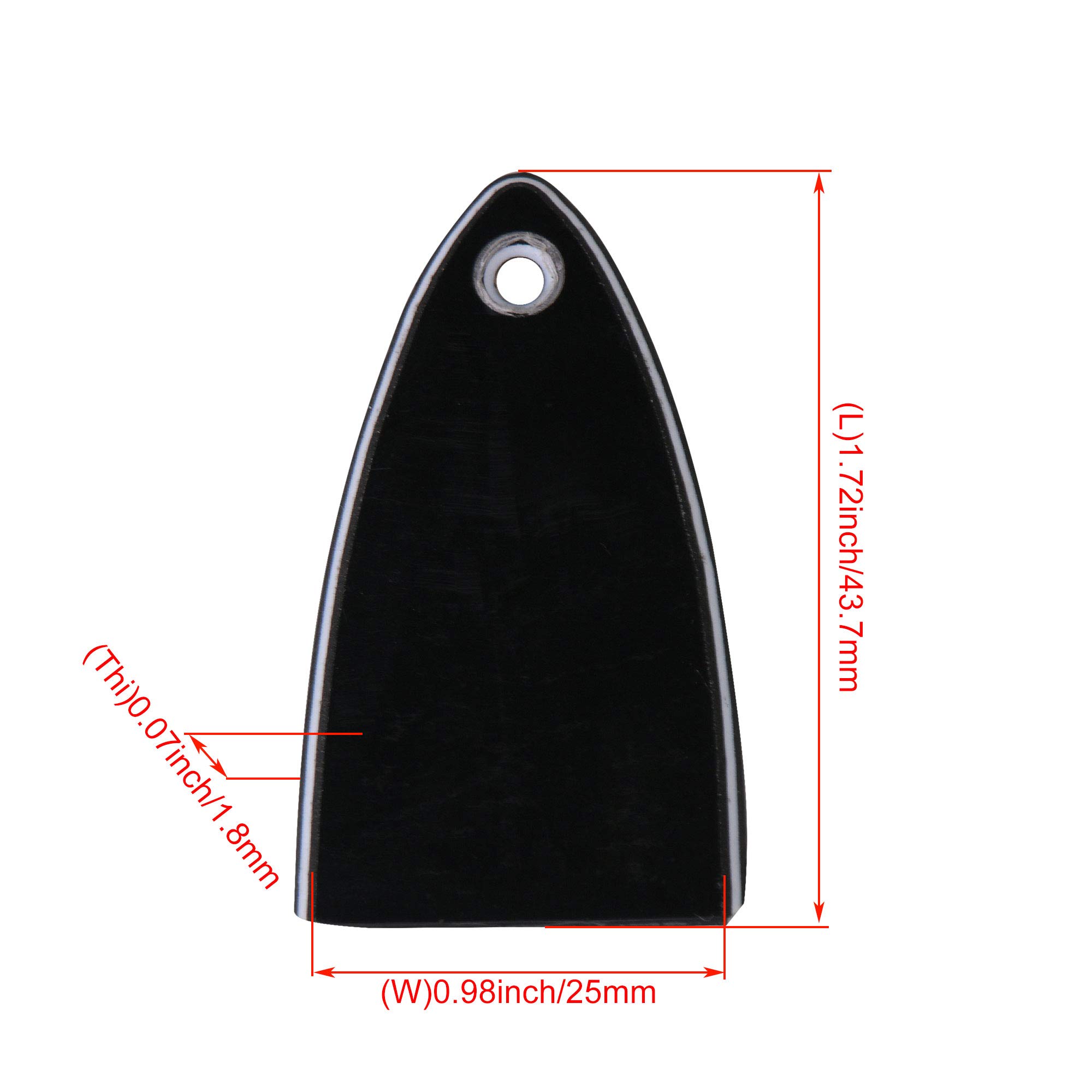 BQLZR 1 Hole 3 Ply Triangle Truss Rod Cover for Electric Guitar - Replacement Part HA-1003 | Perfect for Guitar Maintenance & Customization