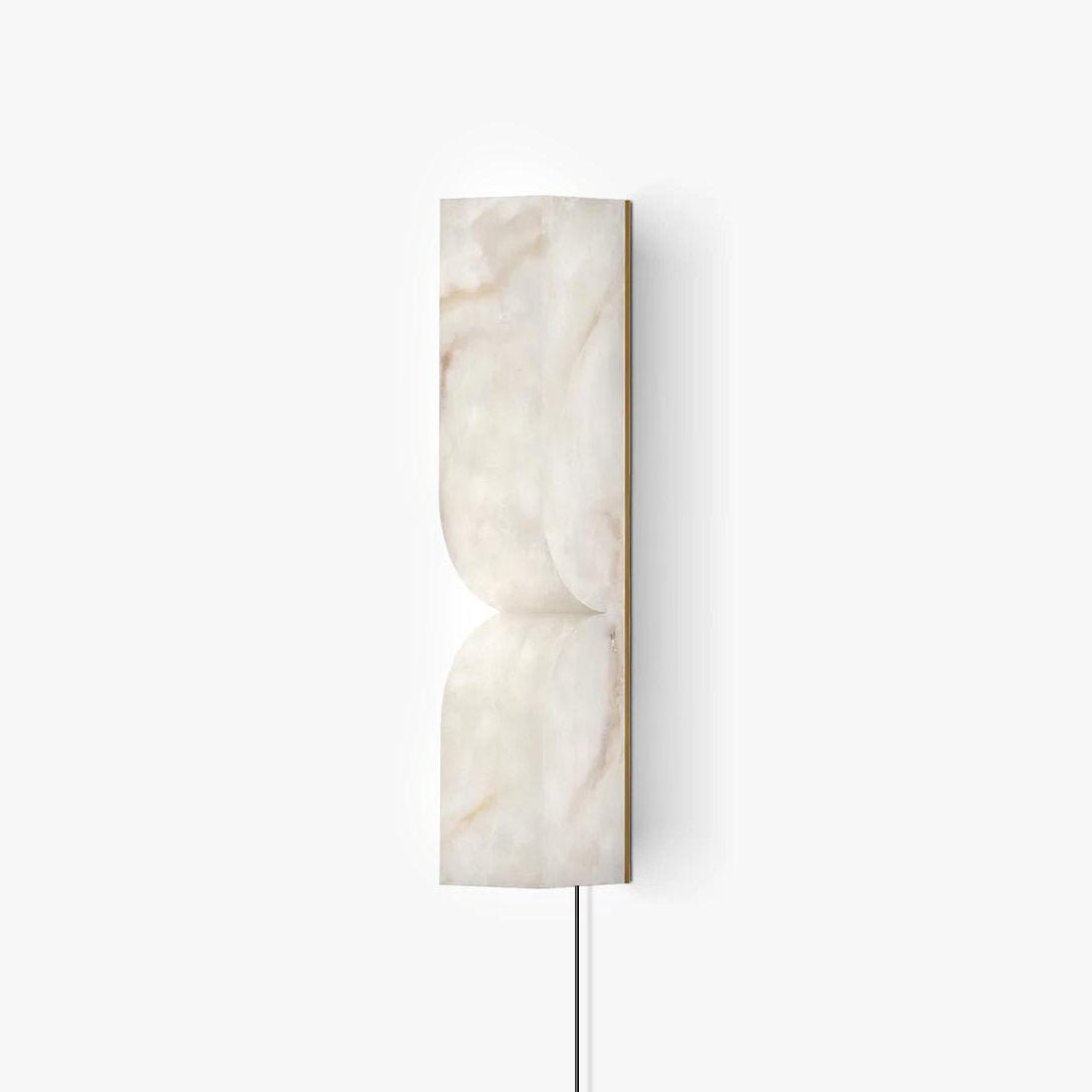 Alabaster Plug-in Wall Sconce Light - Modern Plug in Wall Lamp for Bedroom, Living Room & Hallway Lighting - Elegant Plug-in Sconce for Home Decor