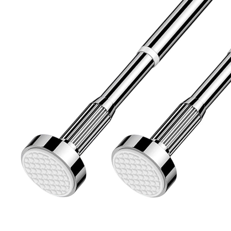 Alana 1.1 Inch Adjustable Metal Spring Tension Curtain Rod - Perfect for Windows, Doors, and Closet Organization