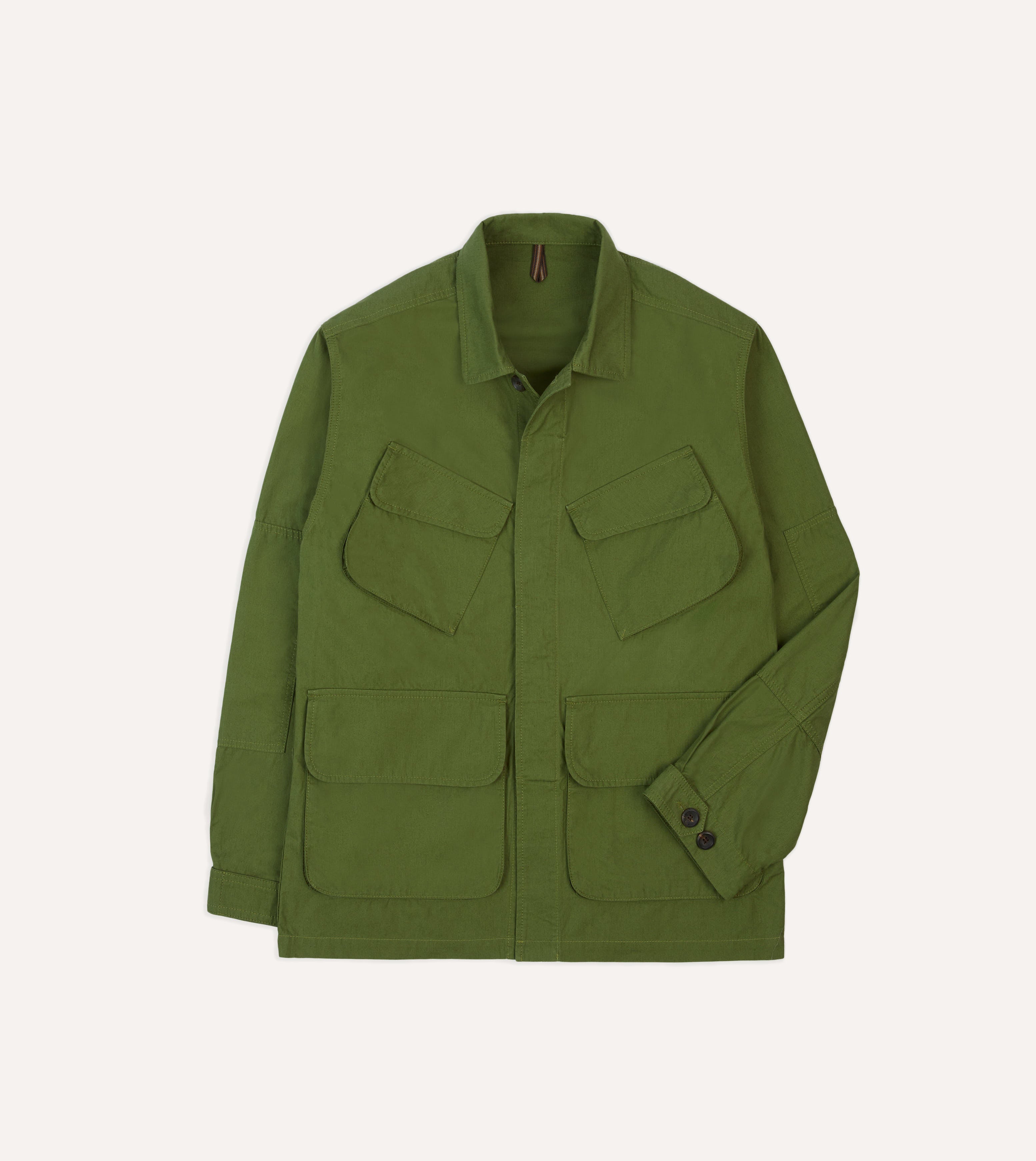 Premium Olive Cotton Jungle Jacket for Men & Women - Lightweight Outdoor Adventure Jacket for Hiking, Camping & Travel