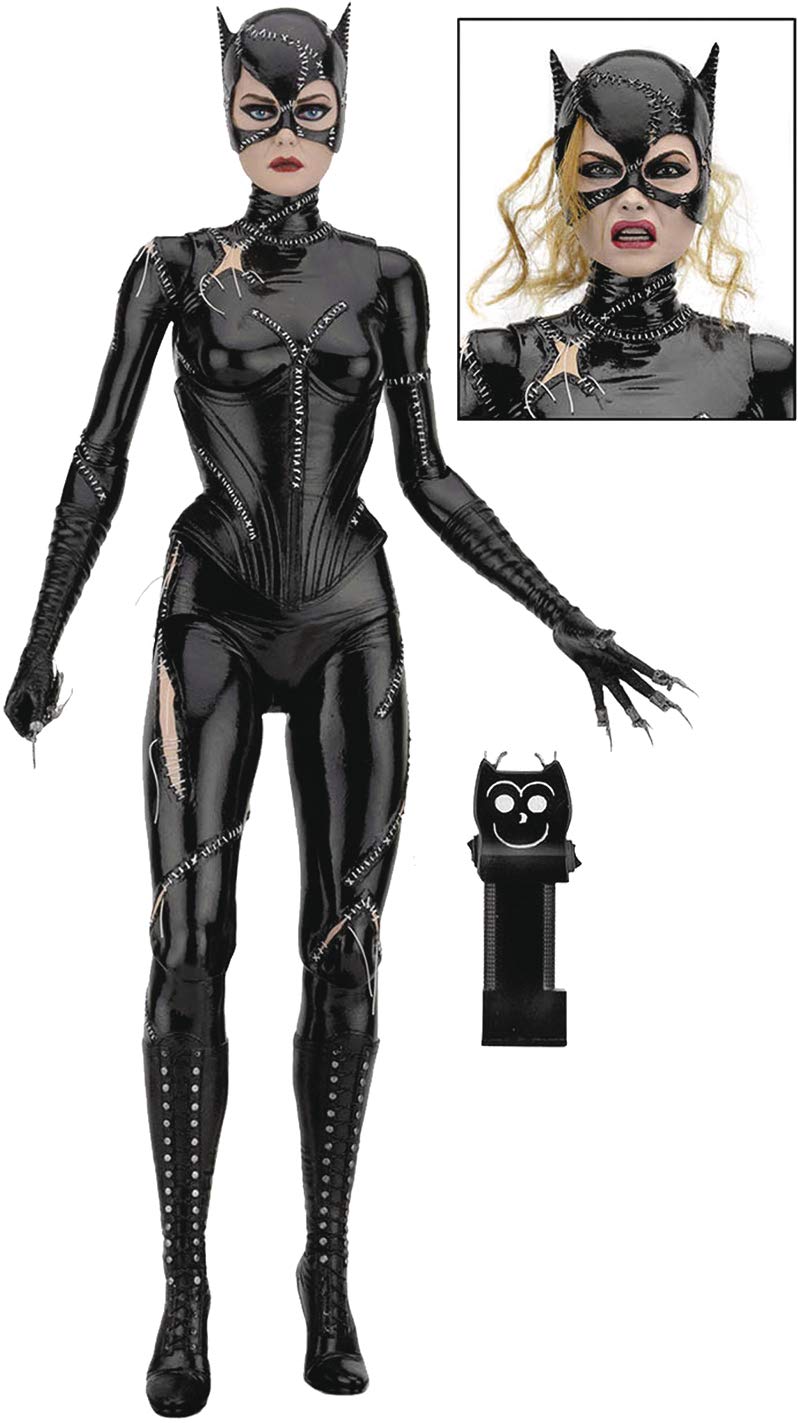 NECA Batman Returns 1/4 Scale Catwoman (Michelle Pfeiffer) Collectible Action Figure - Perfect for DC Comics Fans, Movie Collectors & Home Display