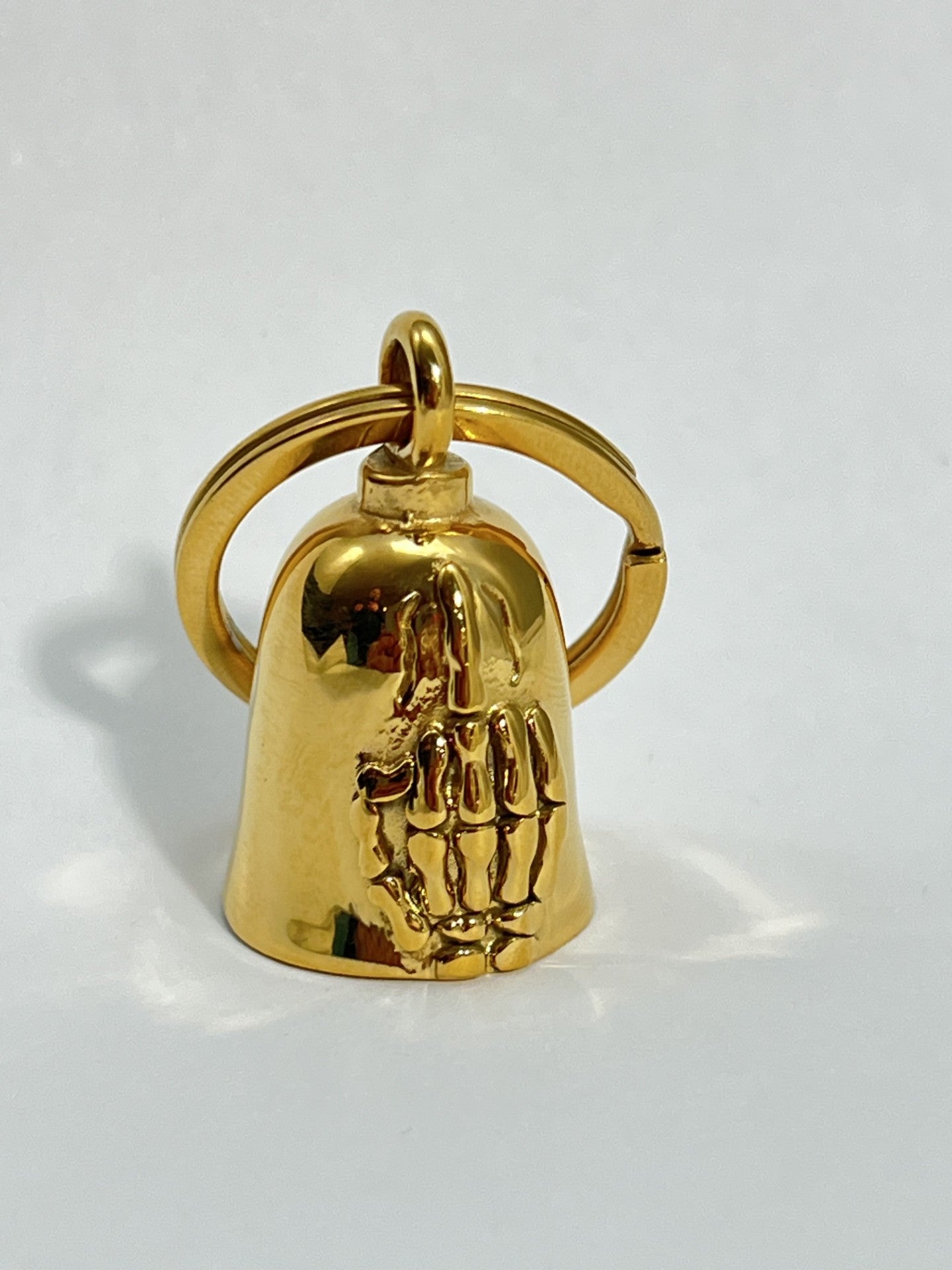 Gold Middle Finger Motorcycle Bell - Lucky Bike Accessory for Riders, Bikers & Motorcycle Enthusiasts | Perfect for Harley, Cruiser & Chopper Bikes | Ride in Style & Good Luck