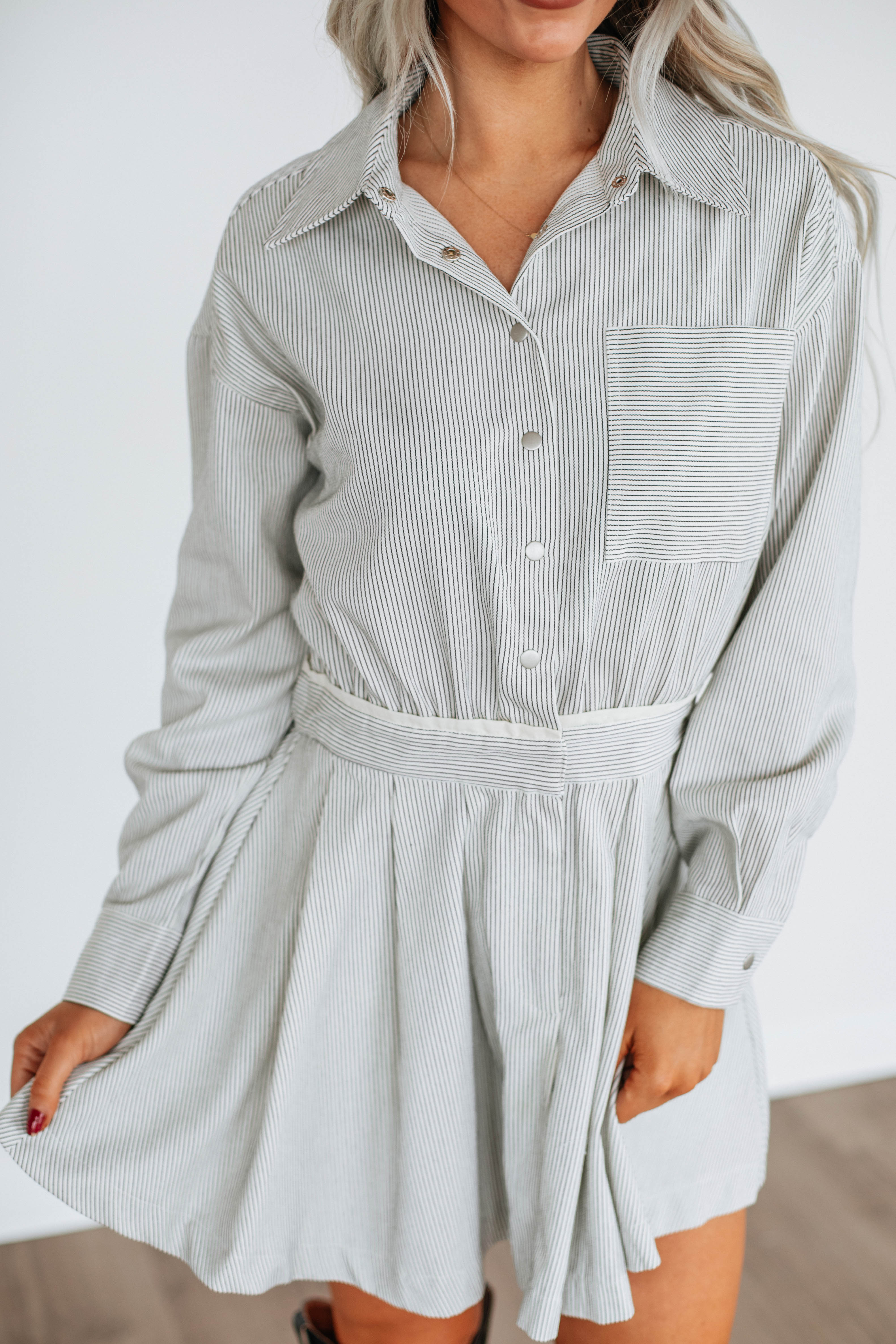 Idalia Striped Dress for Women - Flowy Summer Midi Dress with Short Sleeves - Perfect for Beach Vacation, Date Night & Casual Outings