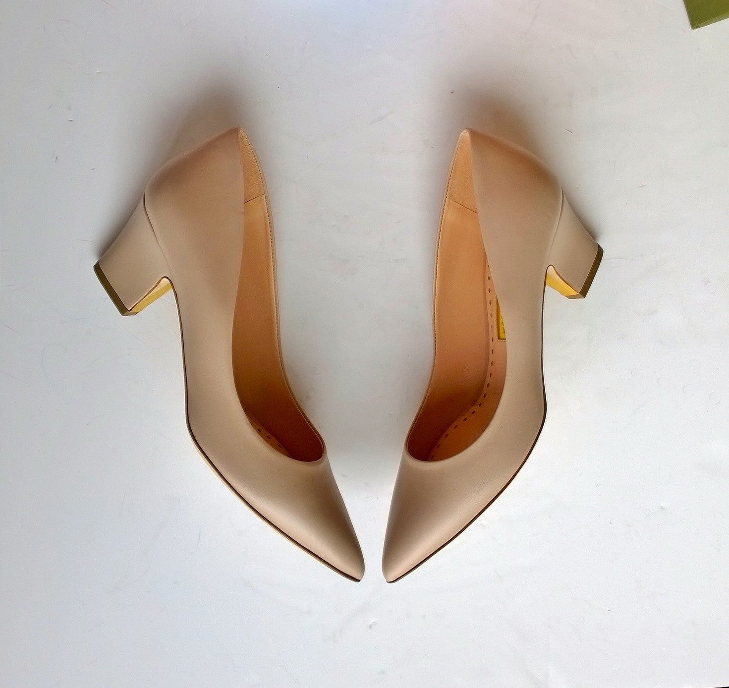 Rupert Sanderson Pierre Nude Leather Heels - Women's Luxury High Heel Pumps for Office, Party & Evening Wear | Premium Leather Dress Shoes for Formal Events & Special Occasions