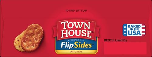 Town House FlipSides Oven Baked Crackers - Original Flavor 9.2oz Box | Crunchy Snack Crackers for Lunch, Parties & On-the-Go | Perfect with Dips, Cheese & Charcuterie Boards