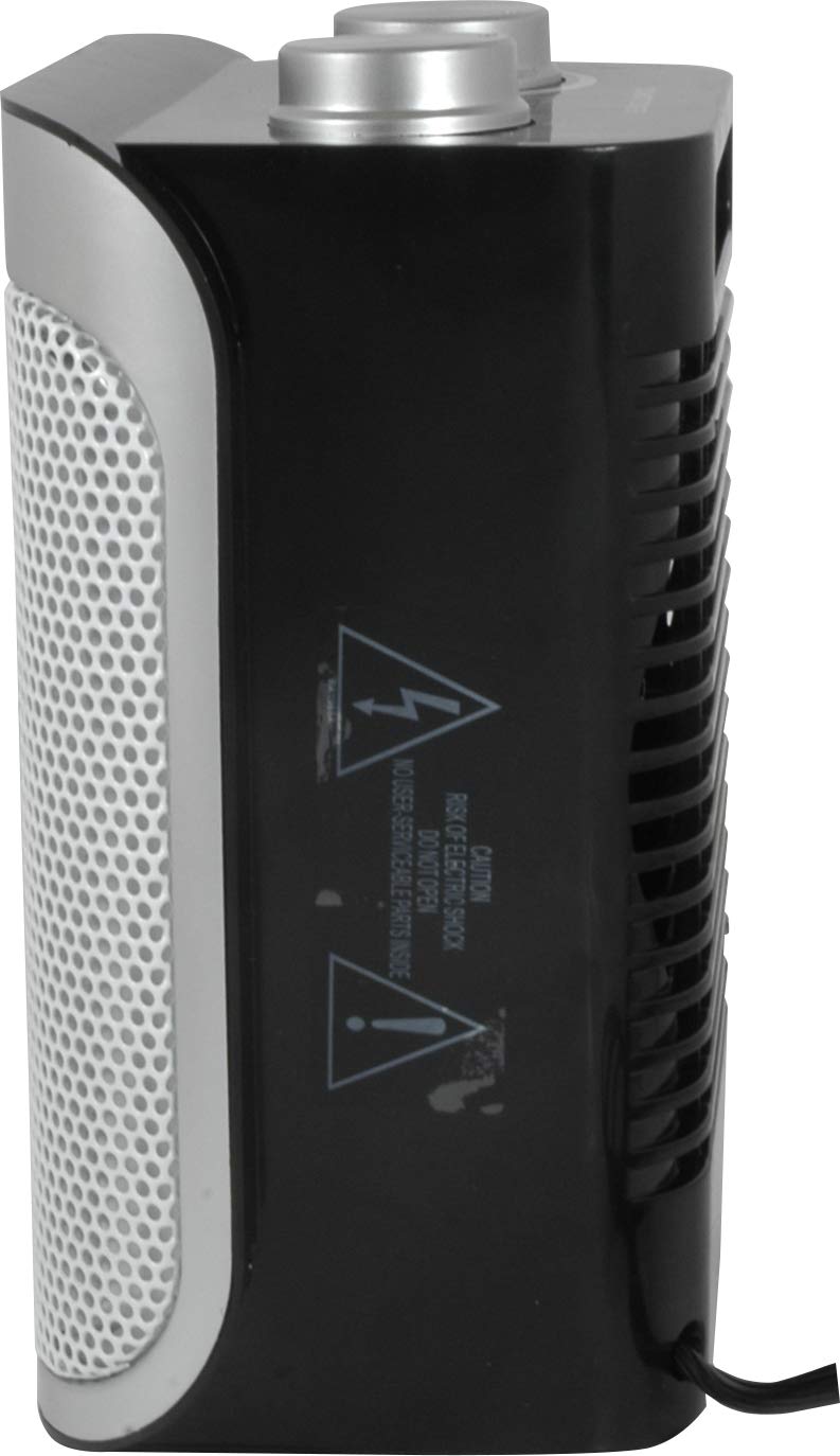 Ceramic Space Heater with Fan - 750W & 1500W Adjustable Thermostat, Safety Switch - Modern Design for Home, Office & Bedroom Use