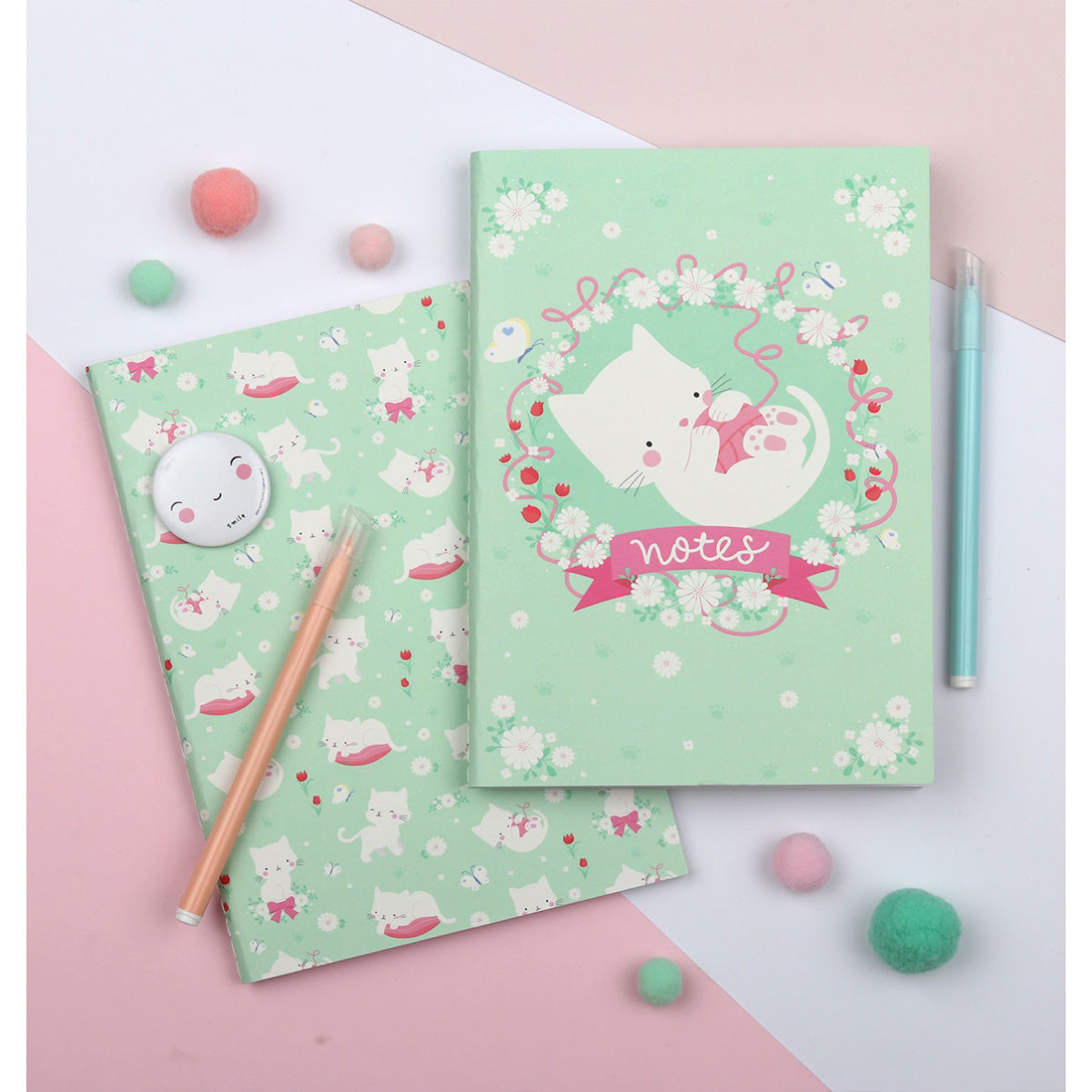 Premium A5 Notebook with Cute Cat Design - Lined Journal for Writing, Note Taking & Sketching - Perfect for School, Office & Gift Giving