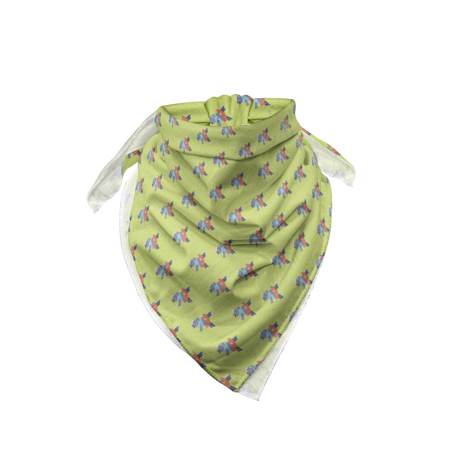 Ambesonne Cartoon Unisex Bandana - Funny Animal Dancing Tutu Design in Pale Green & Multicolor | Perfect for Costume Parties, Festivals & Everyday Fashion Accessory