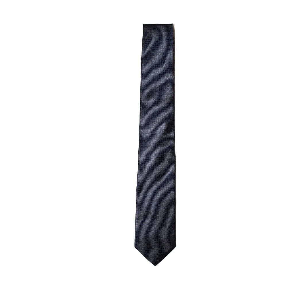 HEMLEY Micro Stripe Silk Tie in Dark Navy Blue - Premium Business Necktie for Men, Perfect for Office, Weddings & Formal Events