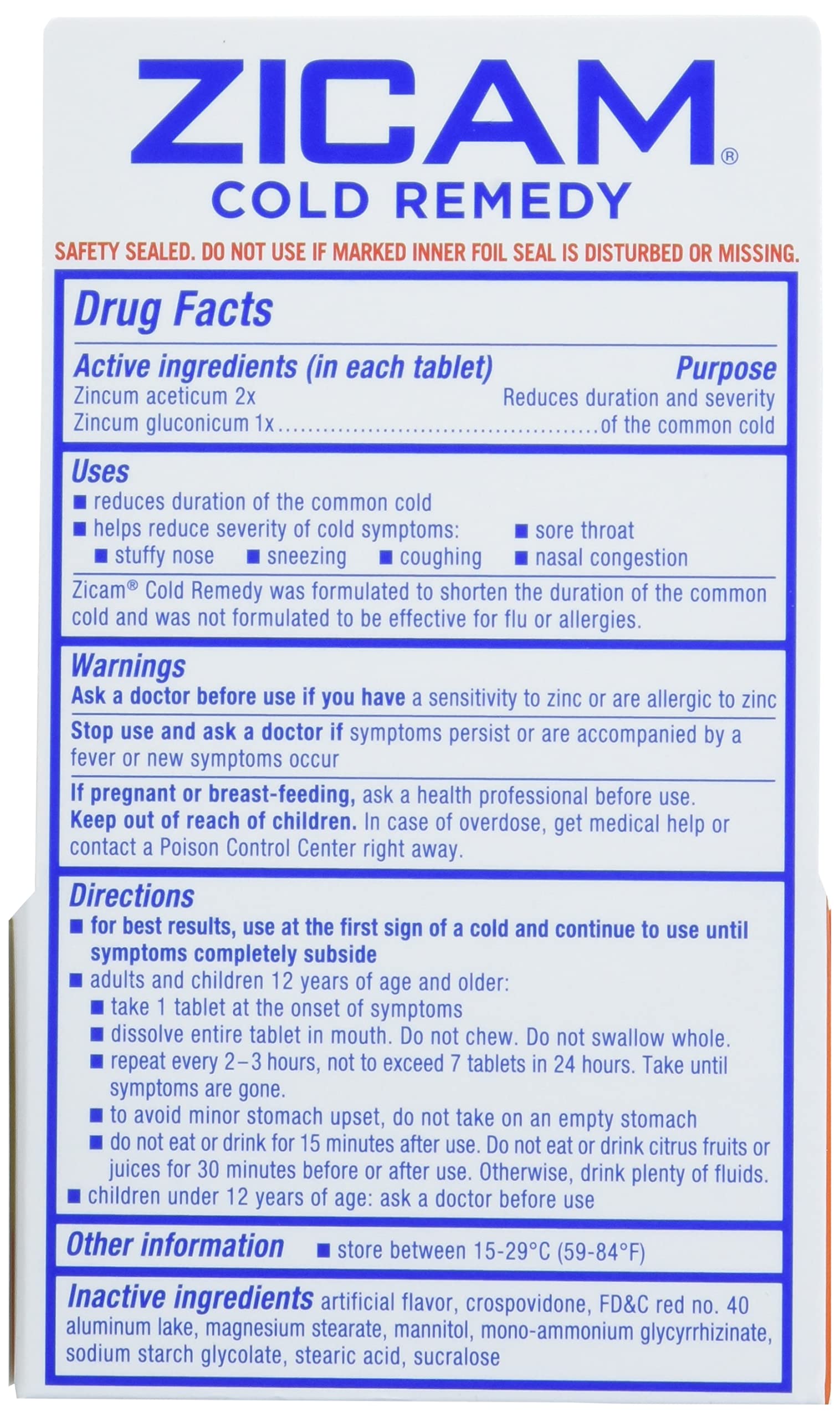 ZICAM Cold Remedy RapidMelts Cherry Flavor - 25 Count | Fast-Acting Zinc Supplement for Cold Relief | Perfect for Travel, Work & Home Use