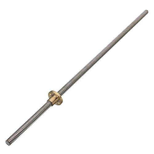 8mm Threaded Screw Rod with T8 Nut - 500mm Precision Lead Screw for 3D Printer Stepper Motor | DIY 3D Printing, CNC Machine, Linear Motion Systems