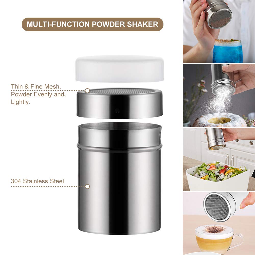 Electric Milk Frother Handheld Coffee Art Kit - Includes Milk Frothing Pitcher, Cocoa Powder Shaker, Latte Art Pen, Coffee Stencils & Spoons for Perfect Cappuccino, Latte & Hot Chocolate at Home or Cafe