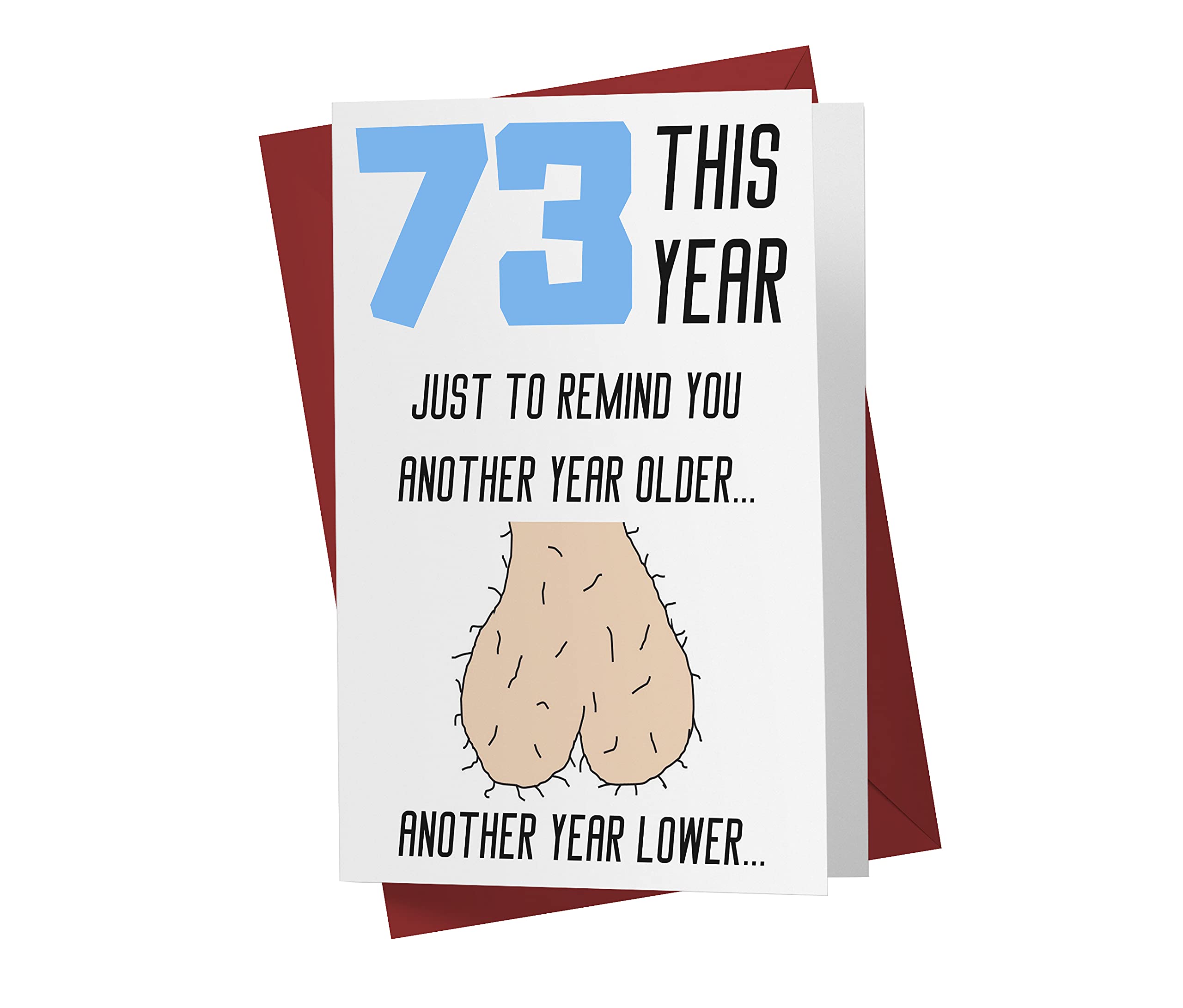73rd Birthday Cards for Men - Funny Rude Sarcastic Cards for Boyfriend, Husband, Dad & Friends | Offensive Humor Gifts for 73 Year Olds | Perfect for Anniversaries, Retirement Parties & Prank Gifts