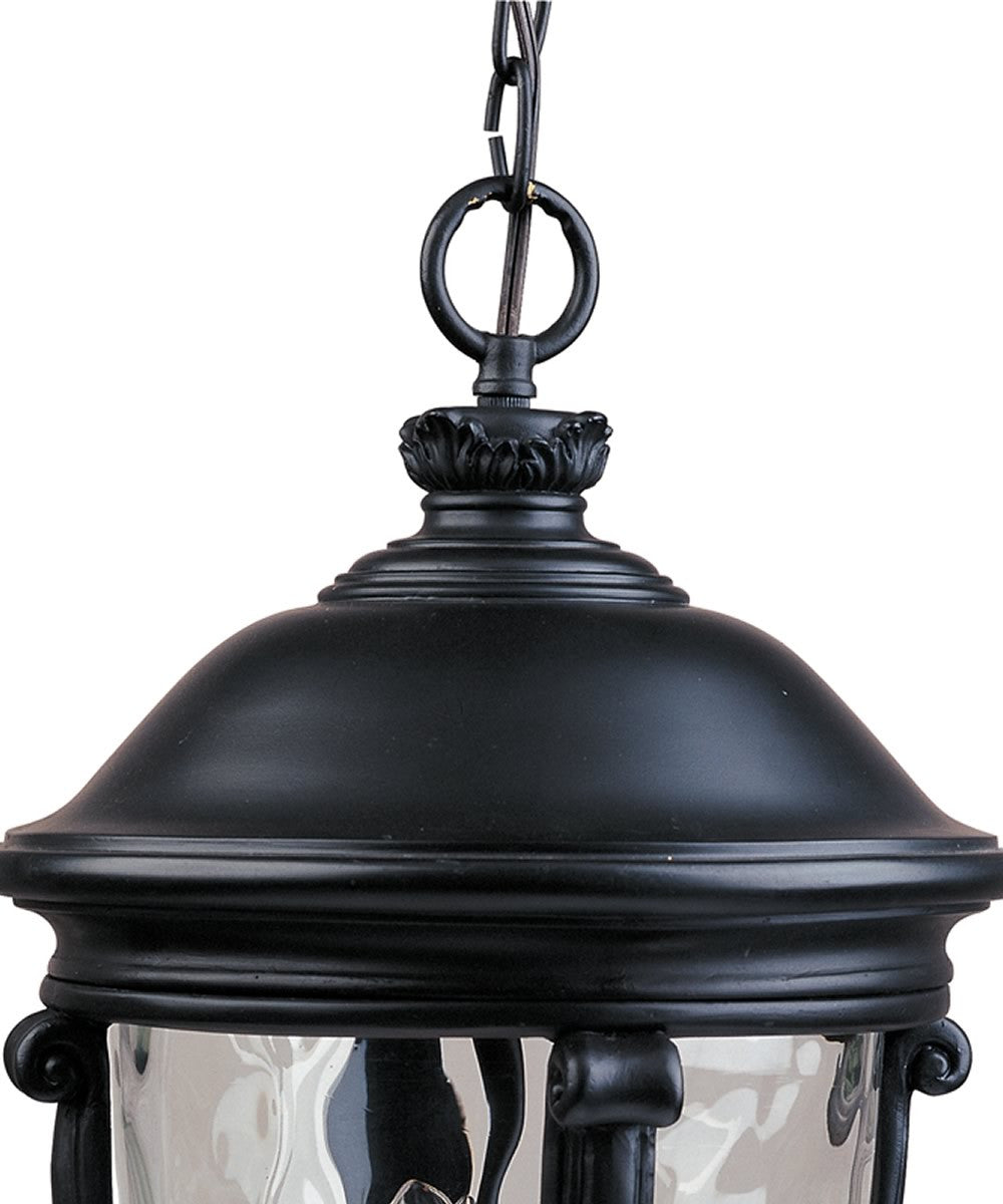 13W Camden Vivex 3-Light Outdoor Hanging Lantern in Black - Perfect for Porch, Patio, and Garden Lighting