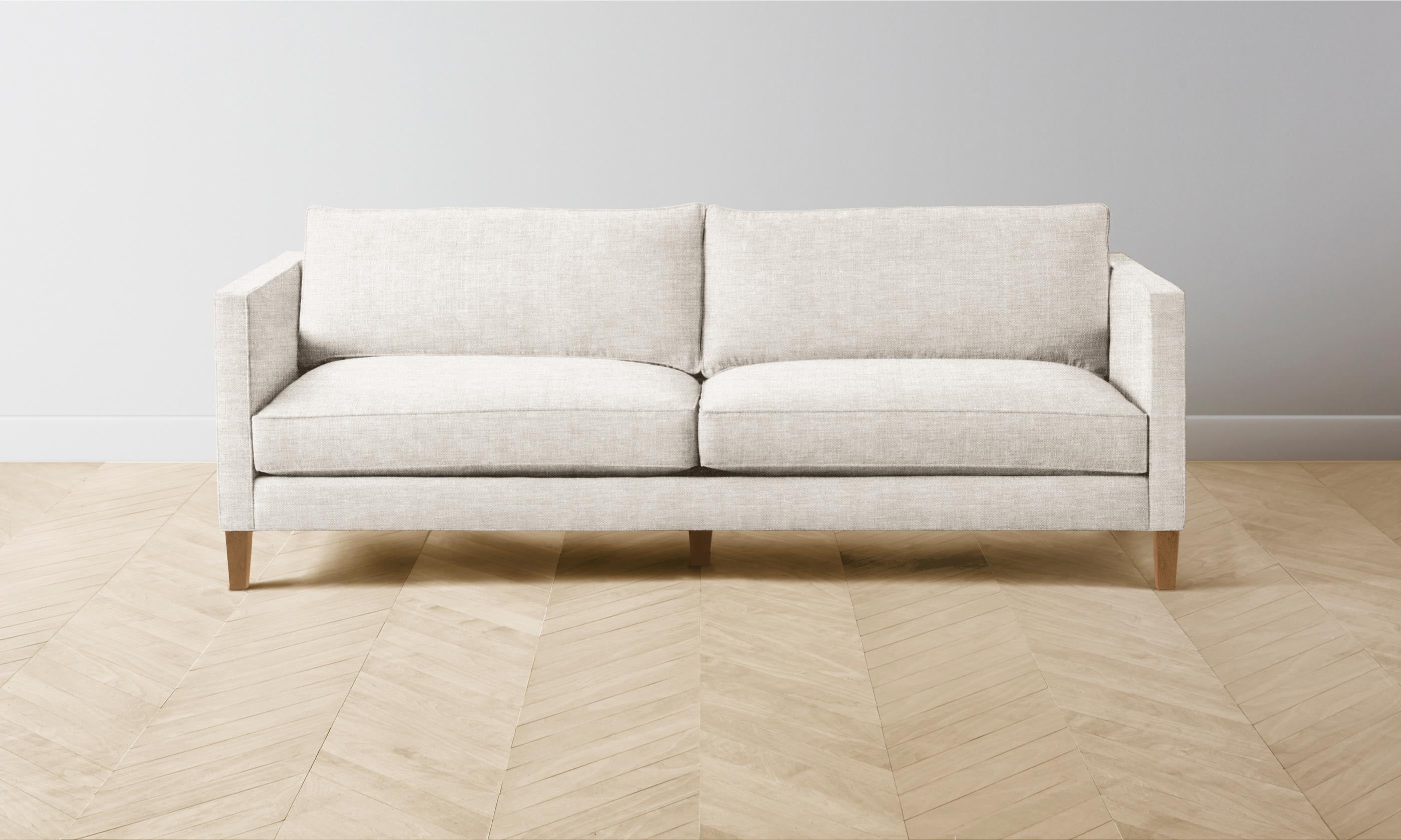 Premium Crosby Sectional Sofa - Performance Woven Chenille Fabric in Desert Beige | Modern Living Room Furniture for Comfortable Lounging & Family Gatherings