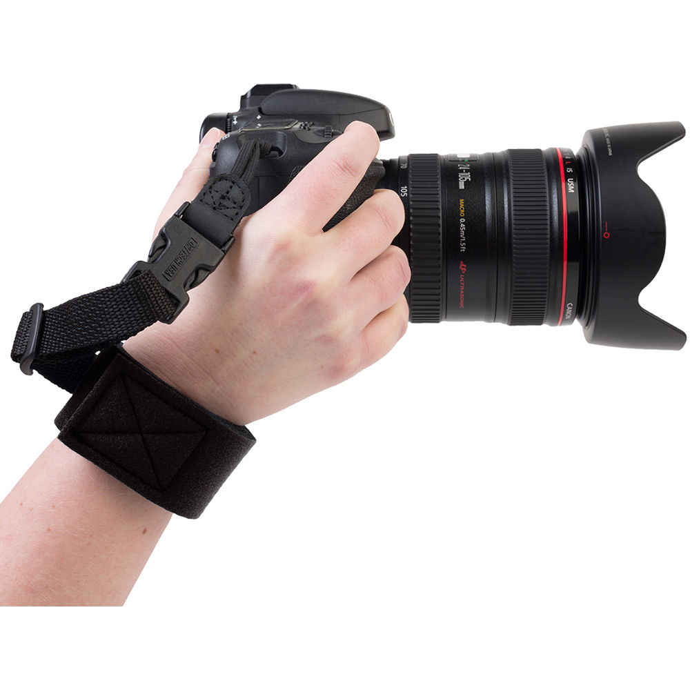 Op/Tech Gotcha Wrist Strap Black (6701252) - Secure Camera Strap for DSLR & Mirrorless Cameras - Perfect for Travel, Hiking & Outdoor Photography