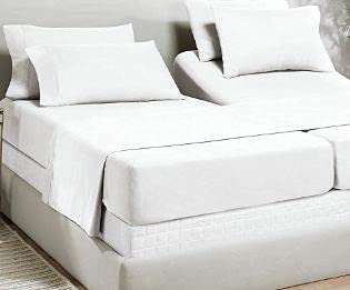 5-Piece Organic Cotton Split Queen Sheet Set for Adjustable Beds - 18