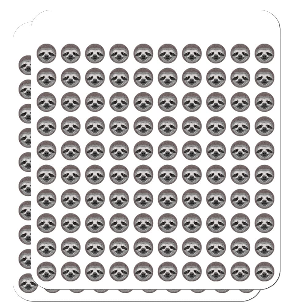 Adorable Sloth Face Planner Stickers - Cute Calendar & Scrapbooking Decals for Bullet Journals, DIY Crafts, and School Supplies