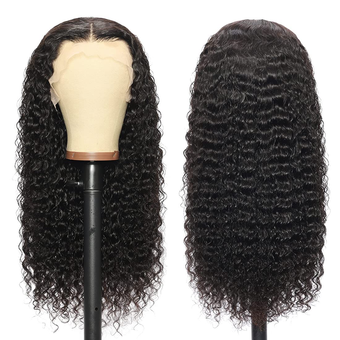 Healthair 250% Density Deep Wave 360 Lace Front Wig - 20 Inch Human Hair HD Lace Remy Ponytail Wig with Wet & Wavy Curls | Perfect for Daily Wear, Cosplay, and Special Occasions