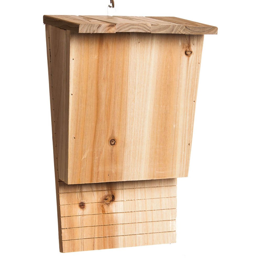 Evergreen Natural Wooden Bat House for Outdoor Pest Control - Eco-Friendly Bat Shelter for Gardens & Backyards - Attract Bats Naturally to Reduce Mosquitoes