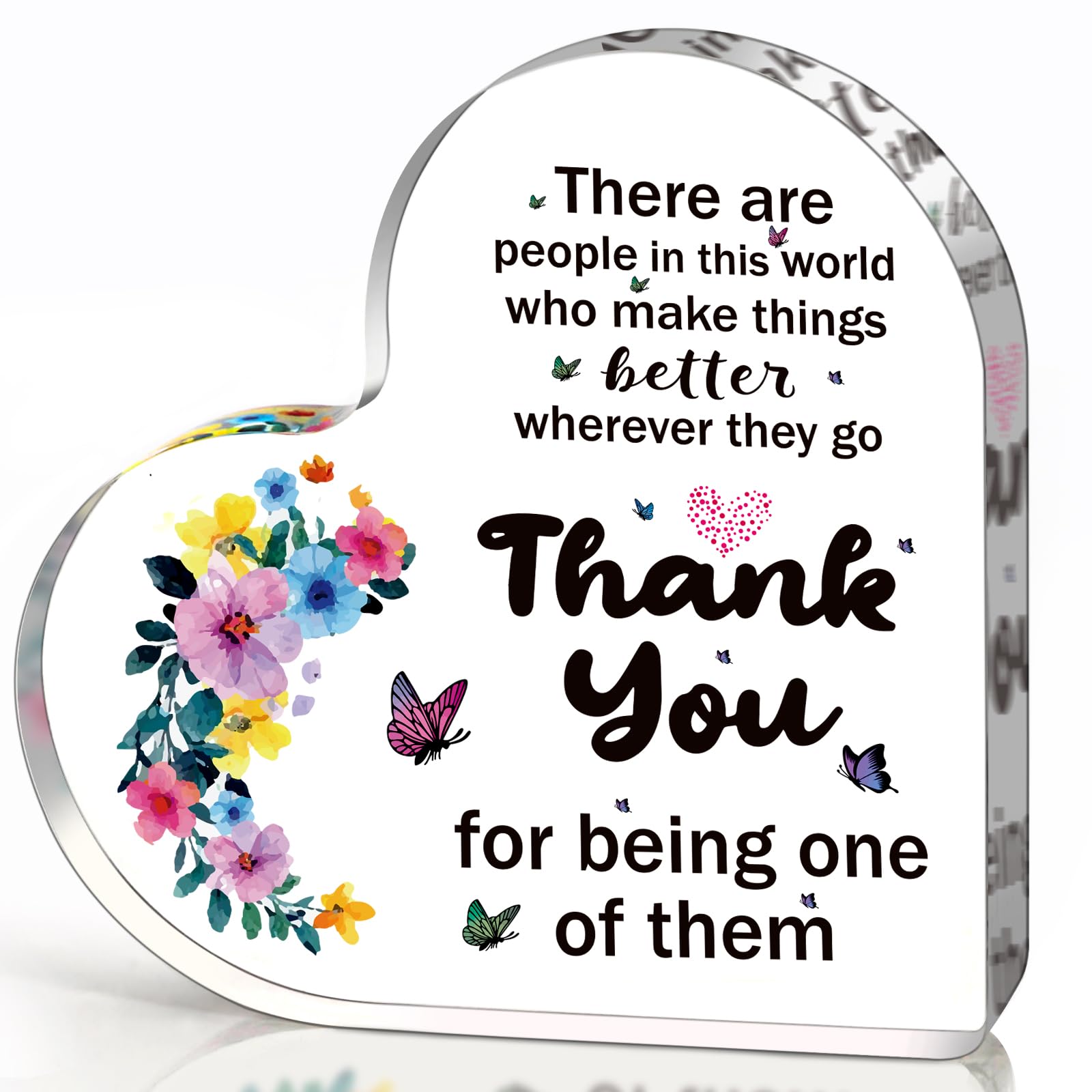 Thoughtful Thank You Gifts for Women - Teacher Appreciation, Birthday, Office Staff & Coworker Farewell Gifts - Inspirational Decorative Signs & Plaques for Home or Office Decor
