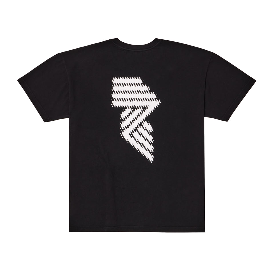 Heavyweight 'R' Graphic T-Shirt - Black Cotton Tee for Men | Casual Streetwear & Everyday Wear