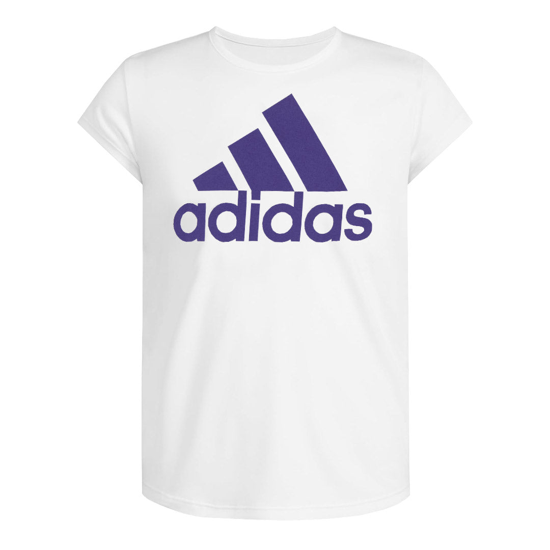 Adidas Girls' Junior Big Logo Short Sleeve T-Shirt (JL2914) - Comfortable Casual Tee for School, Sports & Everyday Wear