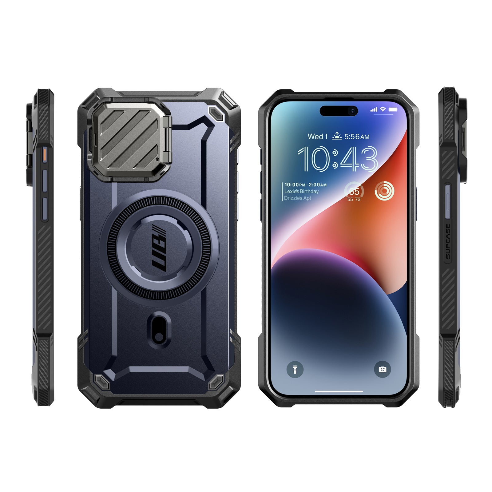 iPhone 15 Pro Max 6.7 Inch Unicorn Beetle MAG XT MagSafe Protective Case - Dark Blue | Shockproof & Military Grade Drop Protection | Perfect for Outdoor Adventures & Daily Use