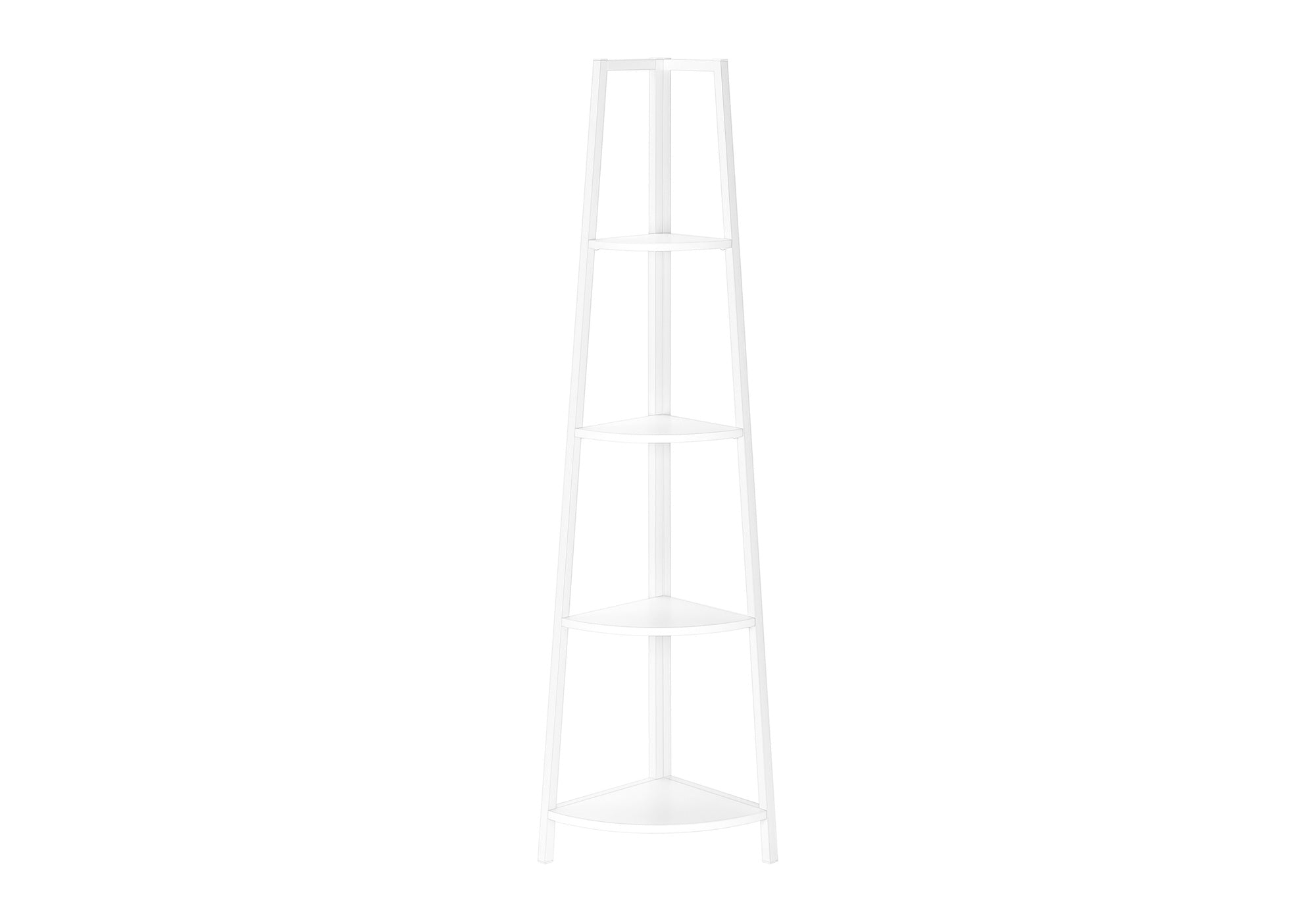 Modern White 4-Tier Bookshelf 60 Inches Tall - Sturdy Storage Shelf for Office, Bedroom, Living Room | Perfect for Organizing Books, Decor & Essentials