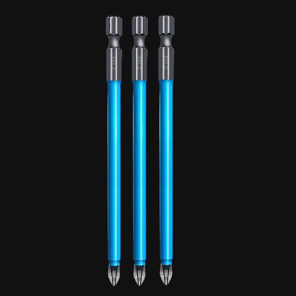 High Hardness PH2 Cross Magnetic Drill Bits Set - 150mm Anti-Slip Screwdriver Bits for Electric Screwdrivers | Perfect for DIY Projects, Furniture Assembly & Home Repairs