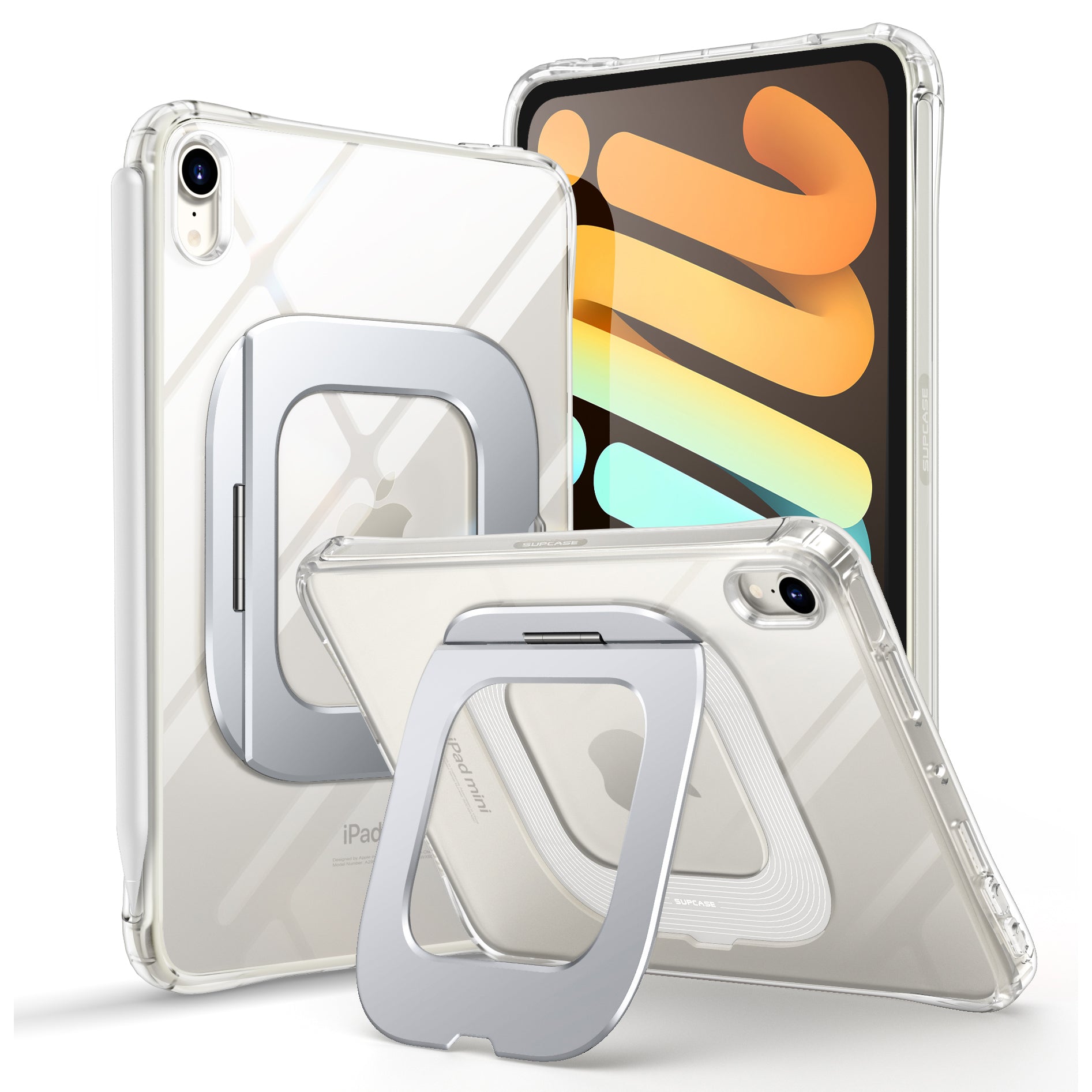 UB Prism Slim Clear iPad Case for iPad Mini 6/7 (8.3 Inch) - Ultra Thin Lightweight Protective Cover - Perfect for Work, School & Travel