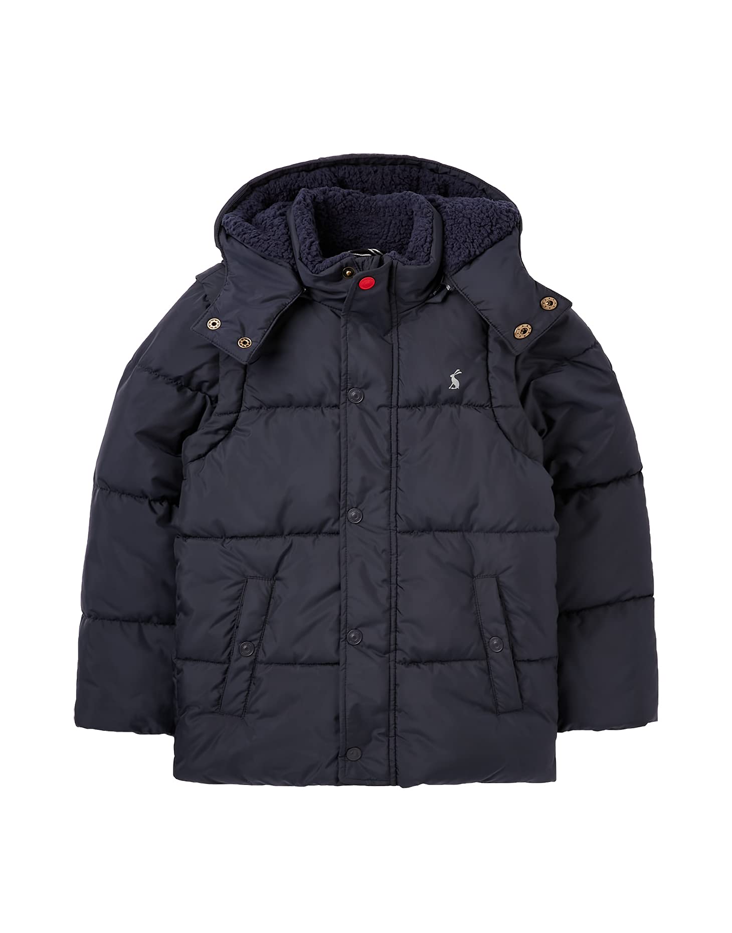 Joules Boys' Raincoat - Waterproof Kids Jacket with Hood for Outdoor Play, School & Rainy Day Adventures