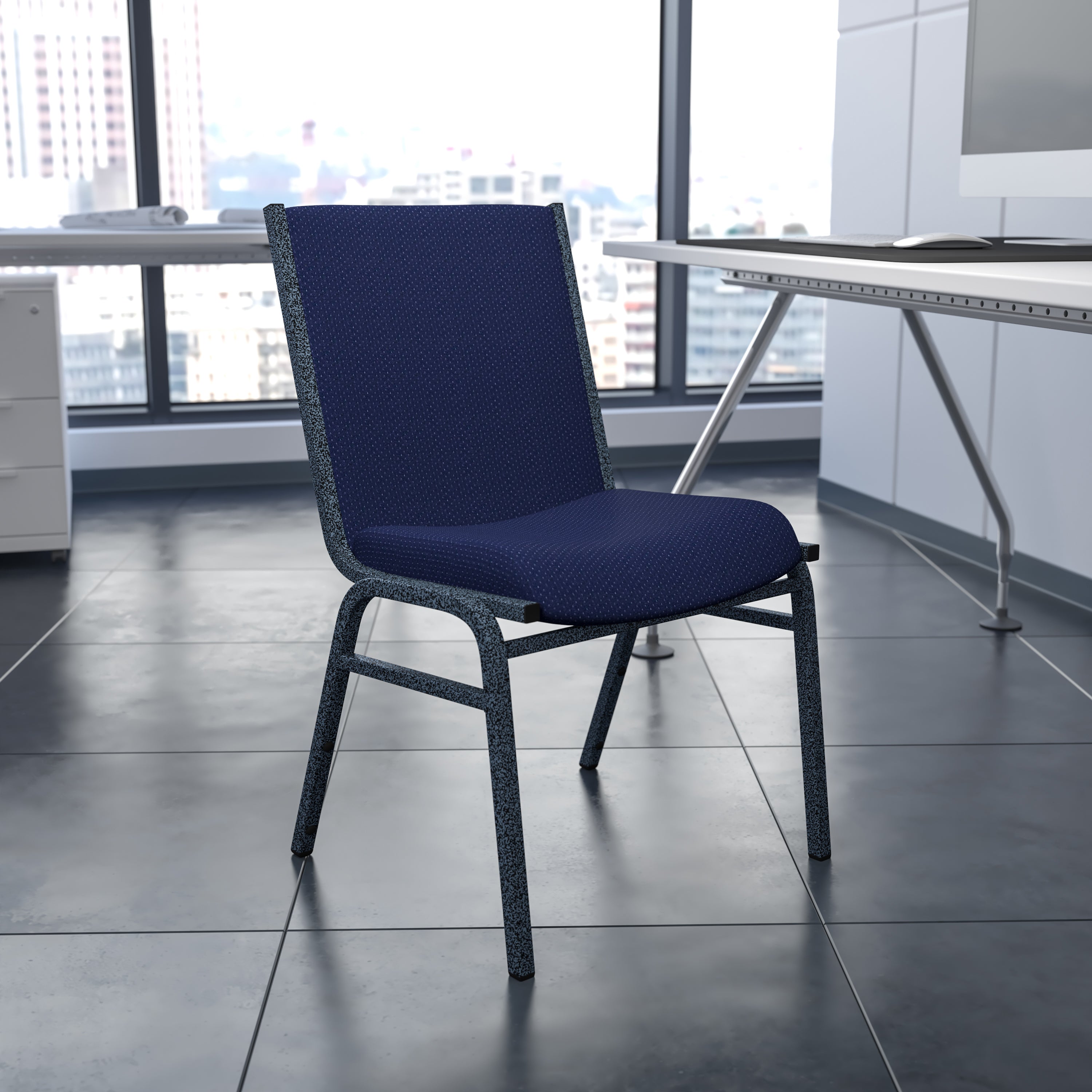 FLASH HERCULES Series Heavy Duty Patterned Fabric Stack Chair - Durable & Comfortable for Office, Events, and Outdoor Use