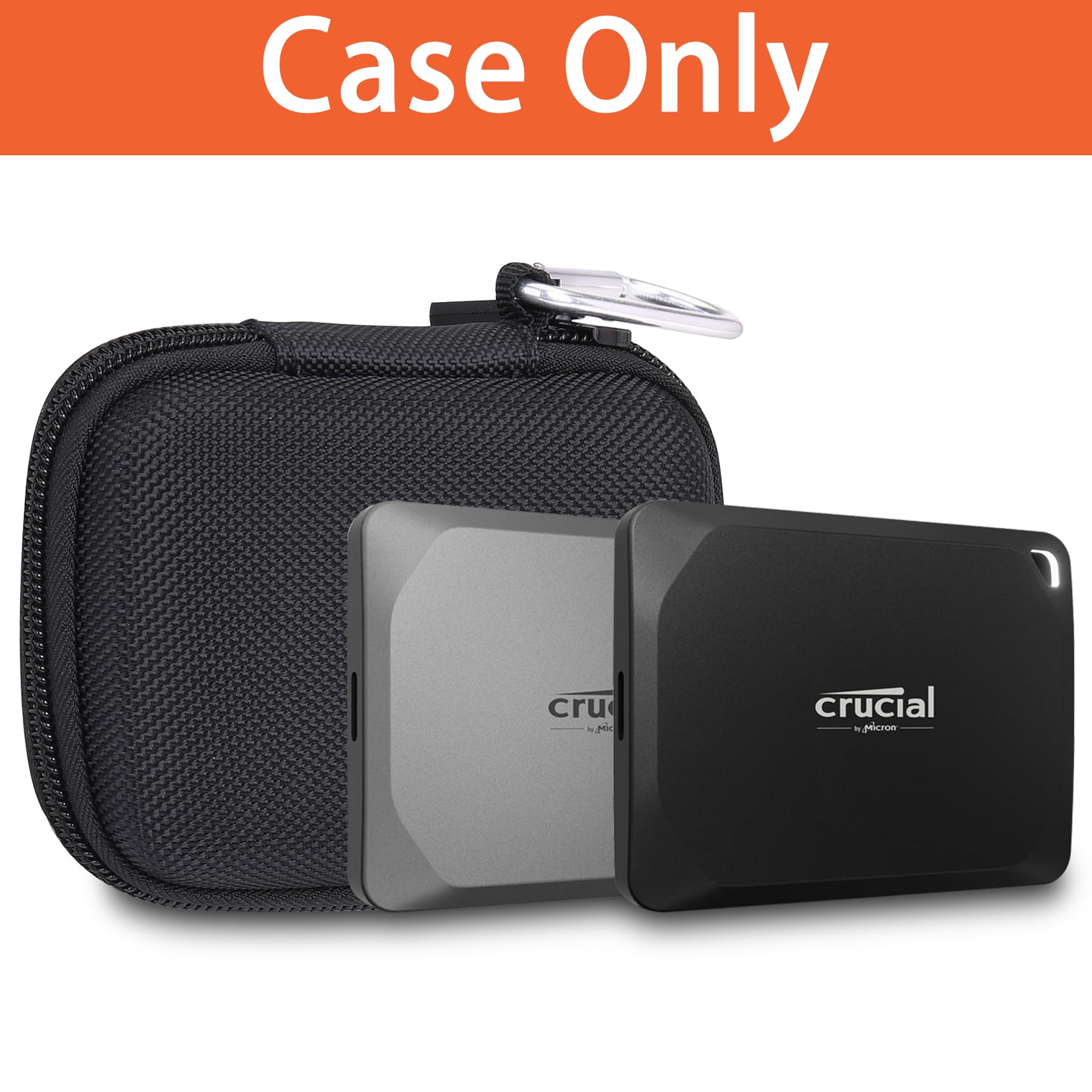 Aenllosi Durable Hard Carrying Case for Crucial X9/X9 Pro/X10 Pro 1TB/2TB/4TB Portable SSD - USB 3.2 External Solid State Drive Protective Cover with Cable Organizer (Case Only) - Perfect for Travel, Office & Data Backup Storage